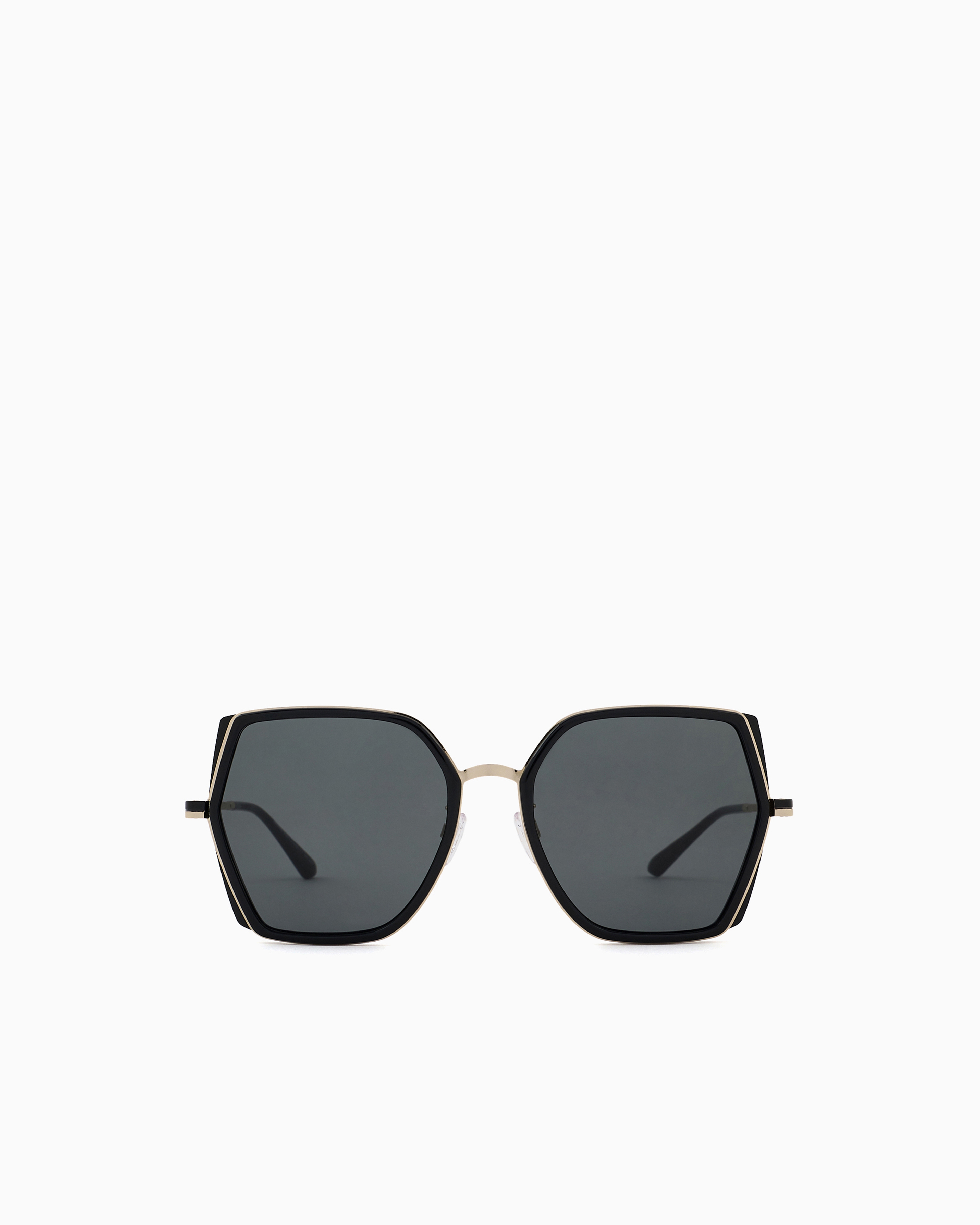 Emporio Armani - Women’s square oversized sunglasses Asian fit, Woman, Black, Size: 56L