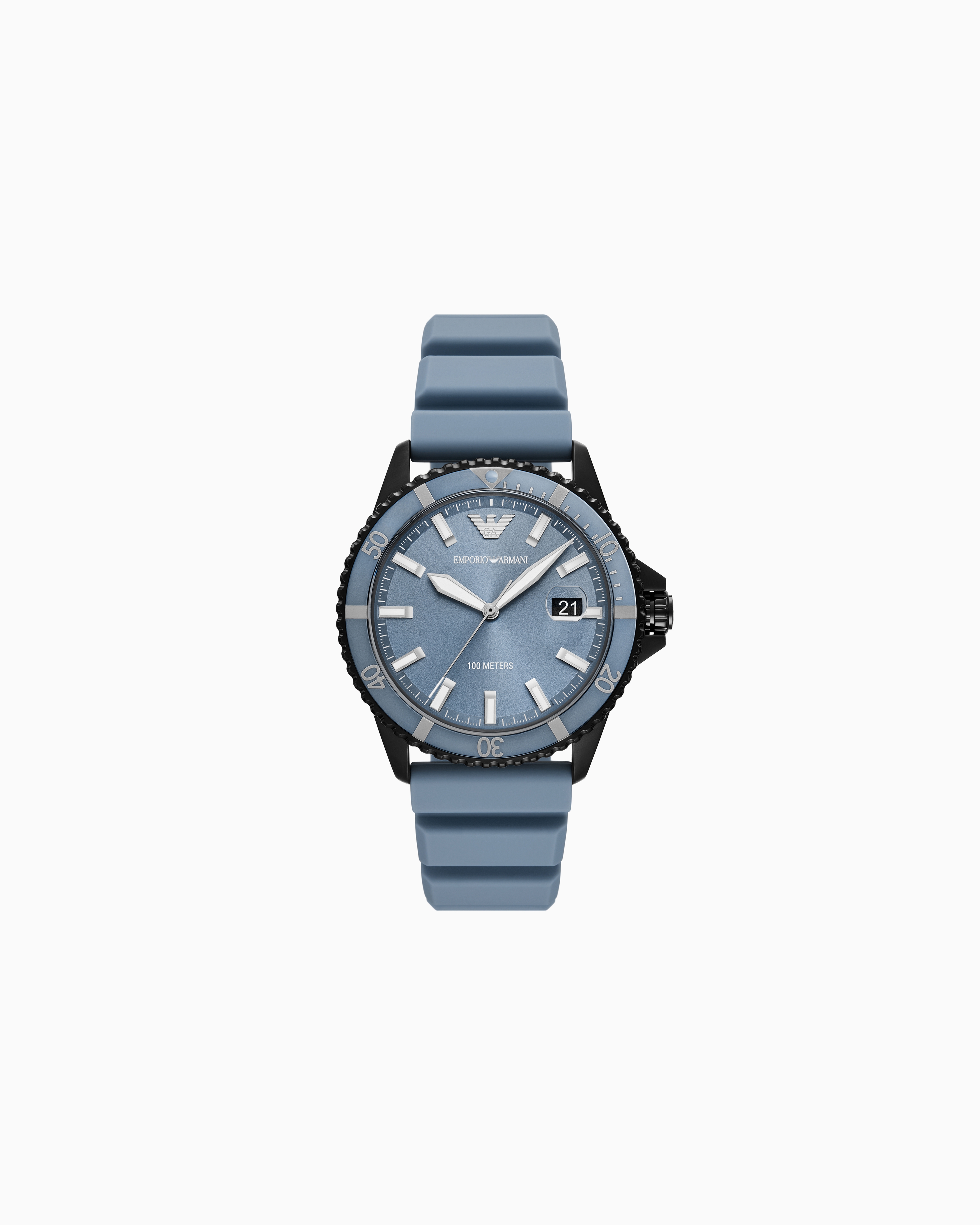 Emporio Armani Rubber Strap Watches In Multicoloured