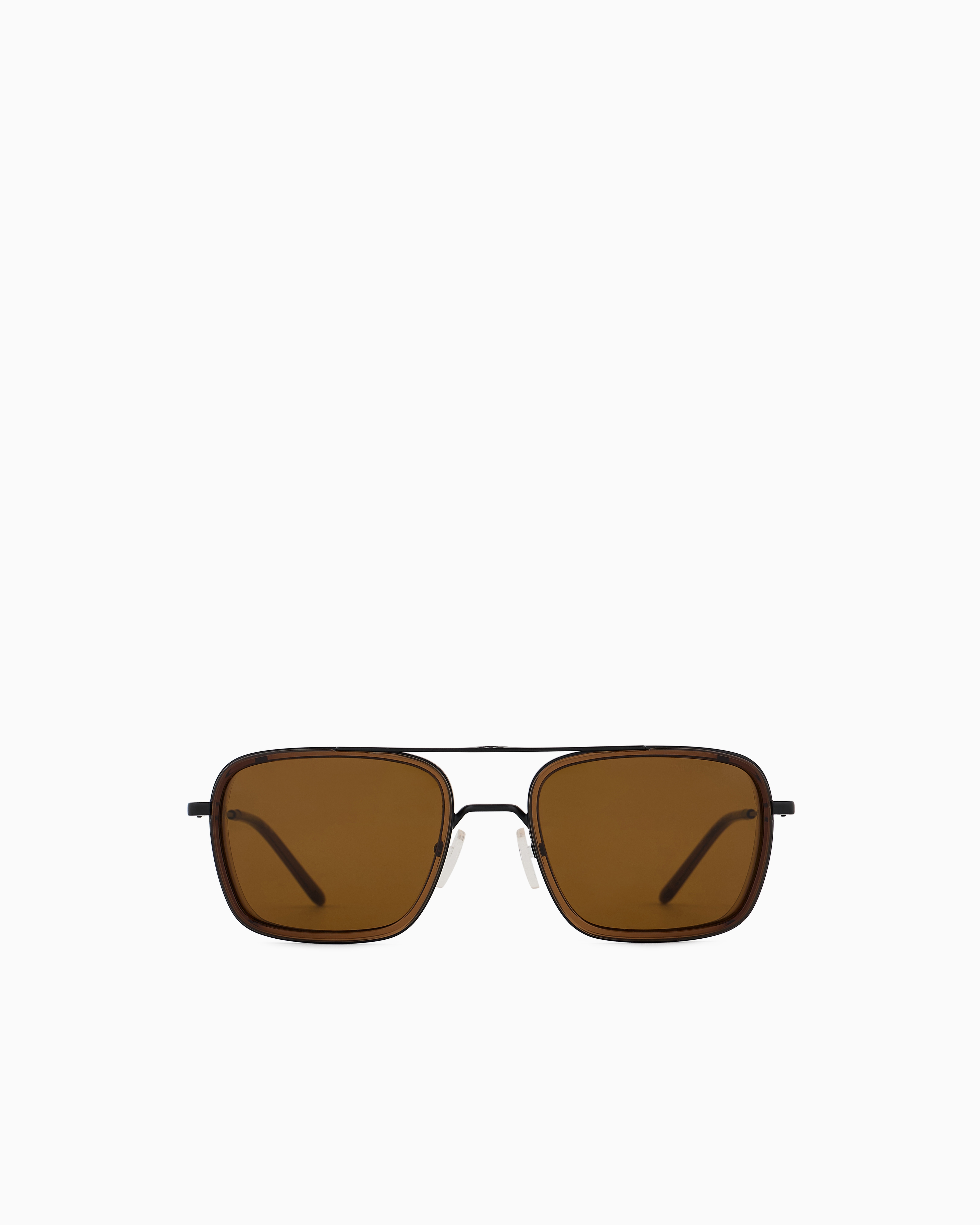 Emporio Armani - Men’s square sunglasses, Man, Black, Size: 54L