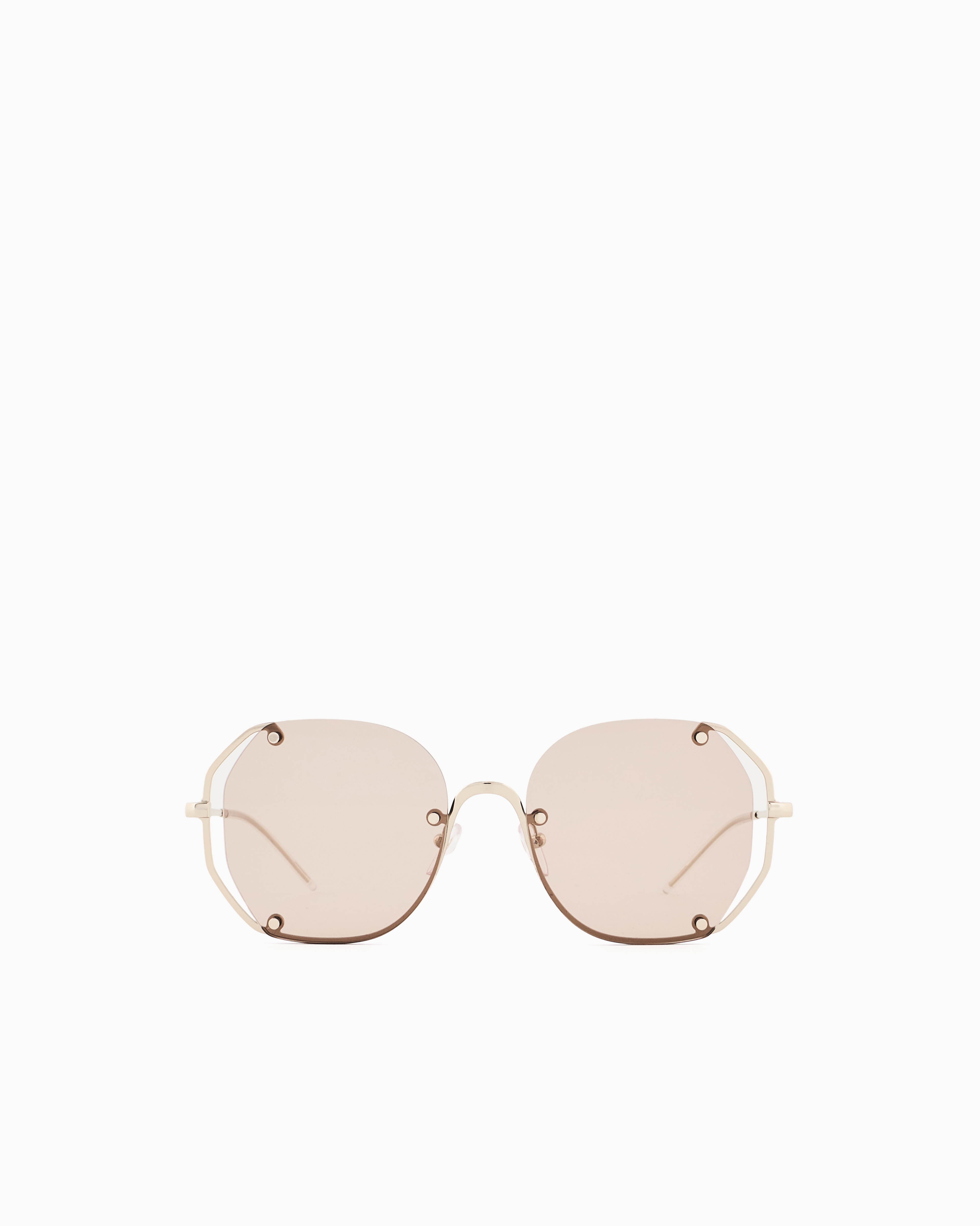 Emporio Armani - Women’s irregular-shaped sunglasses, Woman, Gold, Size: 54L