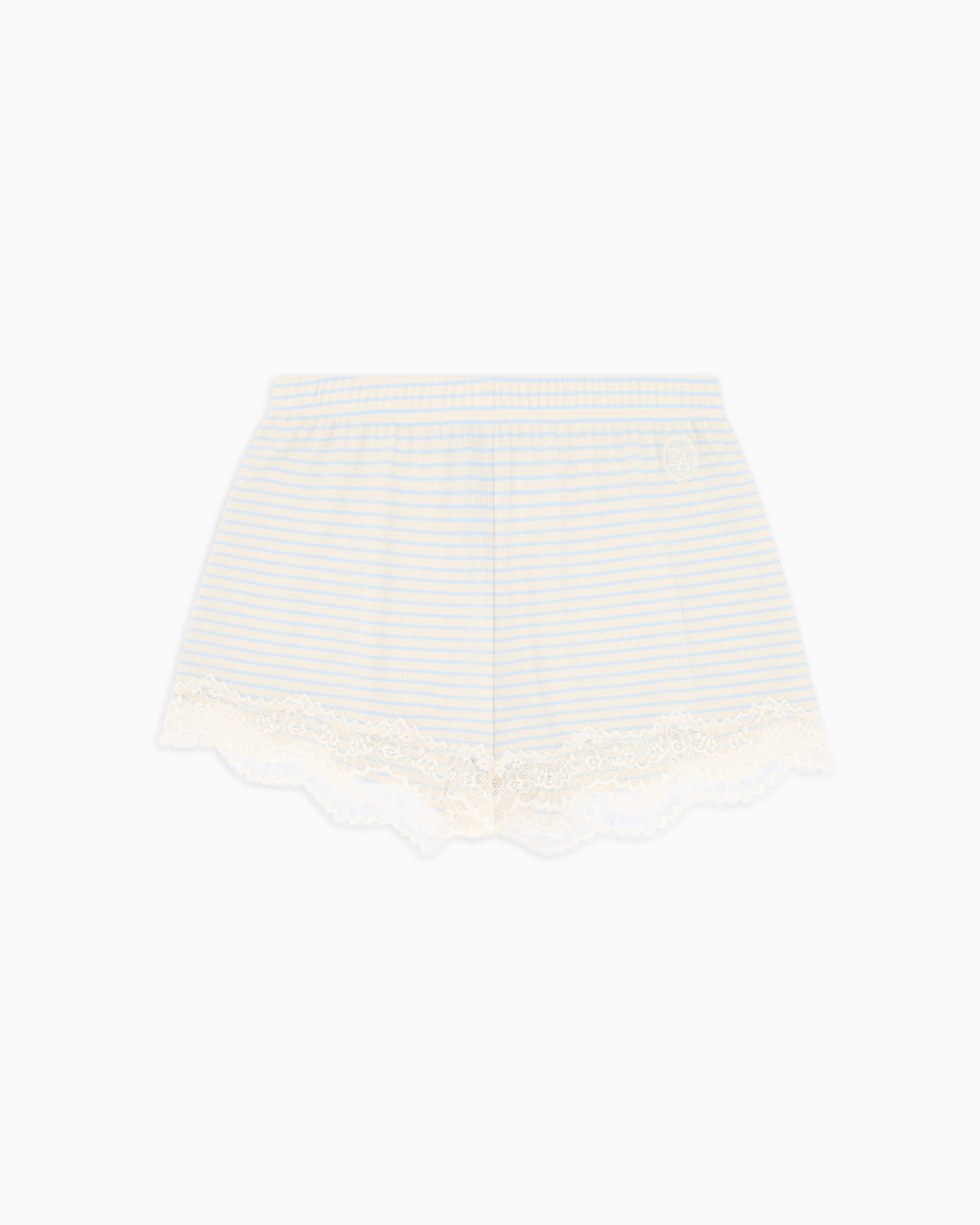 Emporio Armani Asv Loungewear Shorts In Ribbed Recycled Jersey