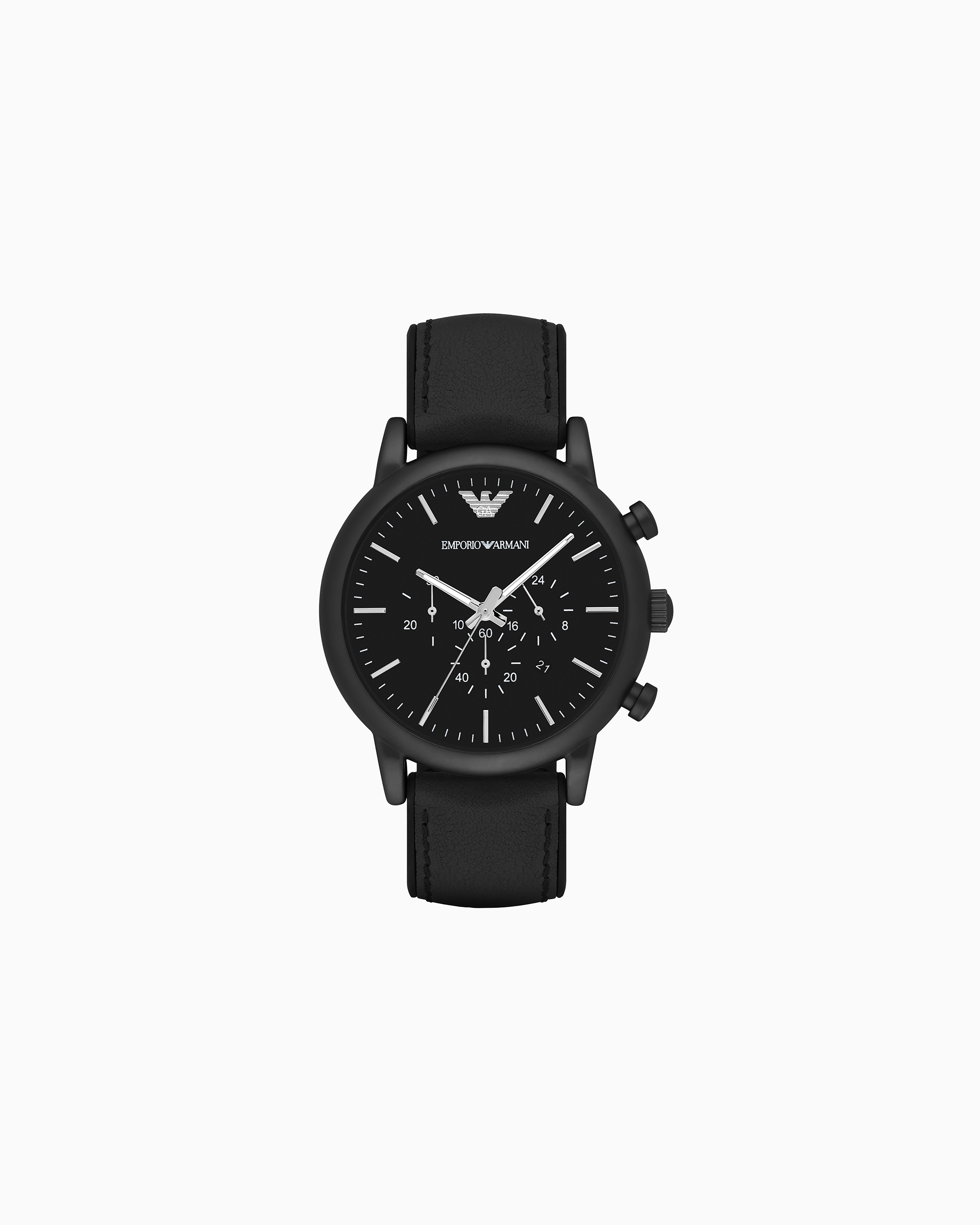 Emporio Armani - Men's Chronograph Leather Watch, Man, Multicoloured, Size: TU