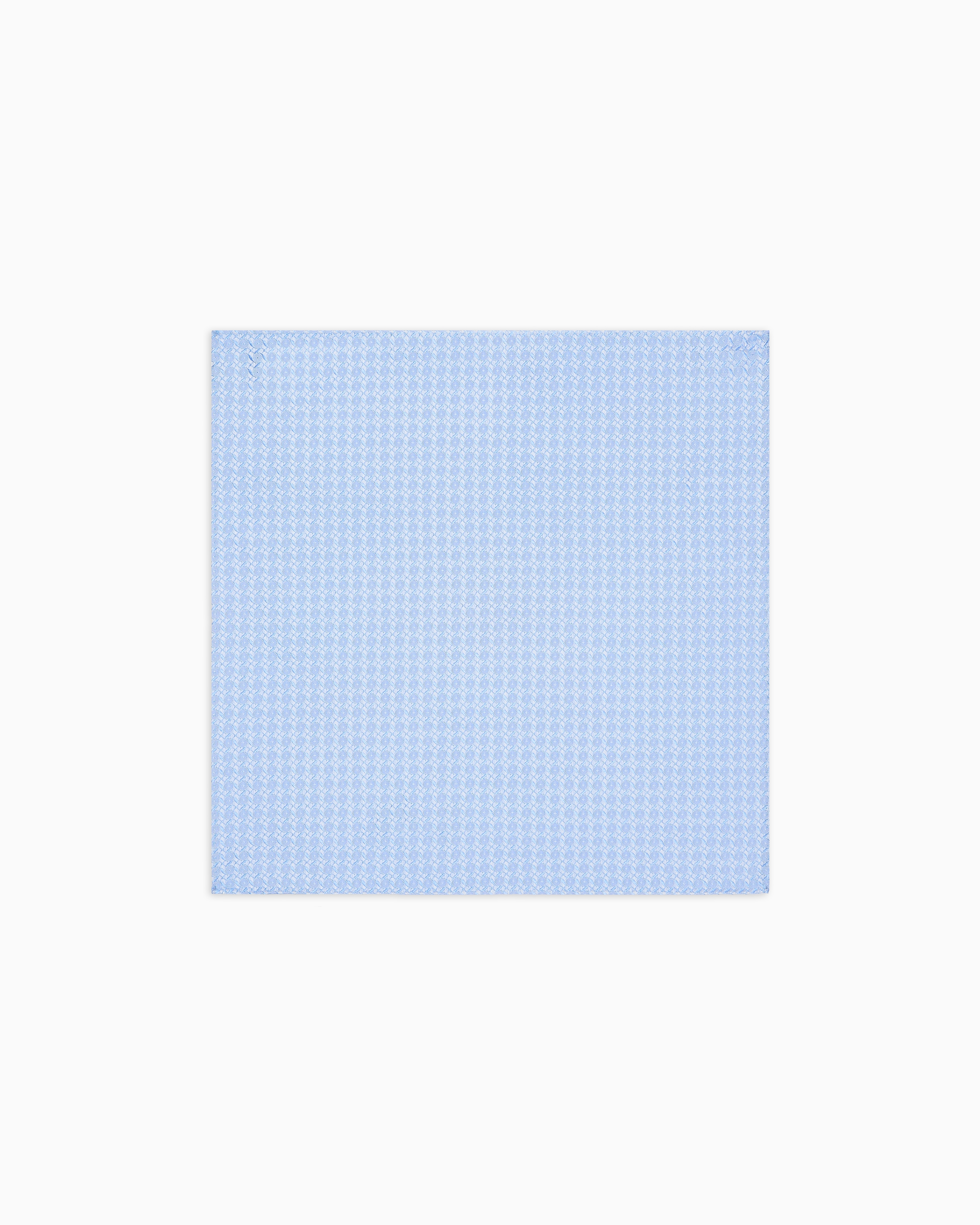 Pure silk pocket square with jacquard motif