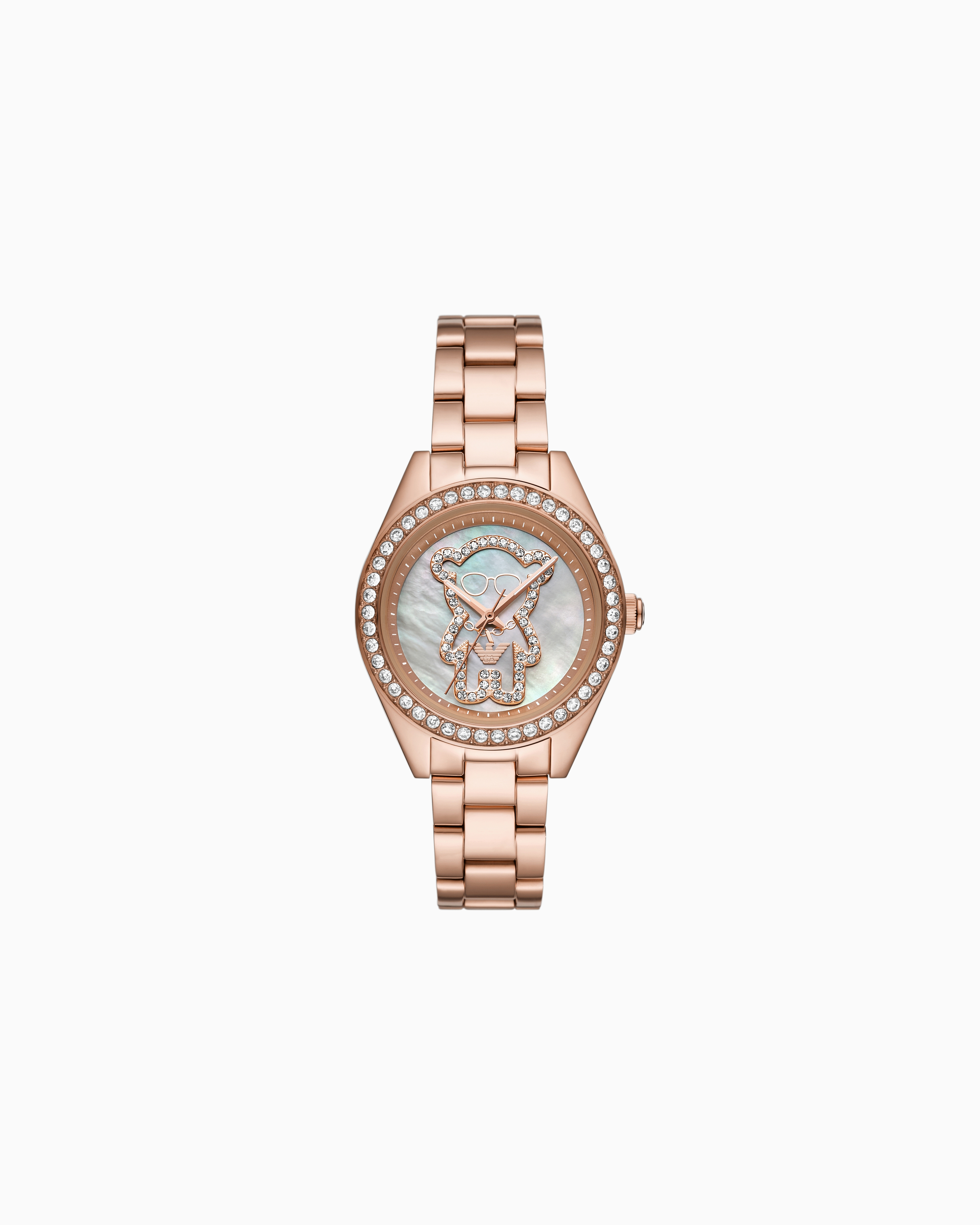 Emporio Armani -  Three-Hand Rose Gold-Tone Stainless Steel Watch, Woman, Multicoloured, Size: TU