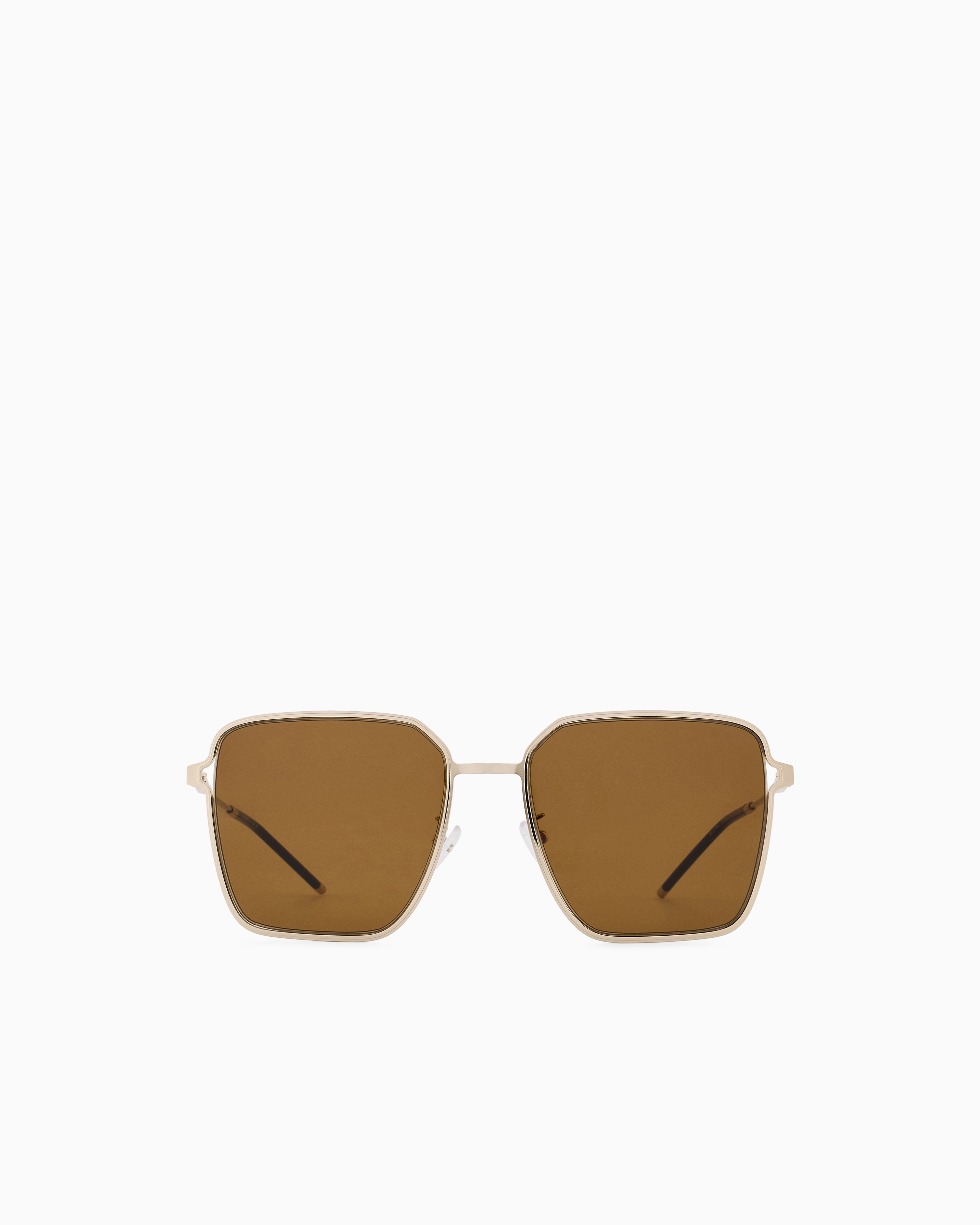 Emporio Armani Women's Gold ’S Asian-Fit Square Sunglasses Large