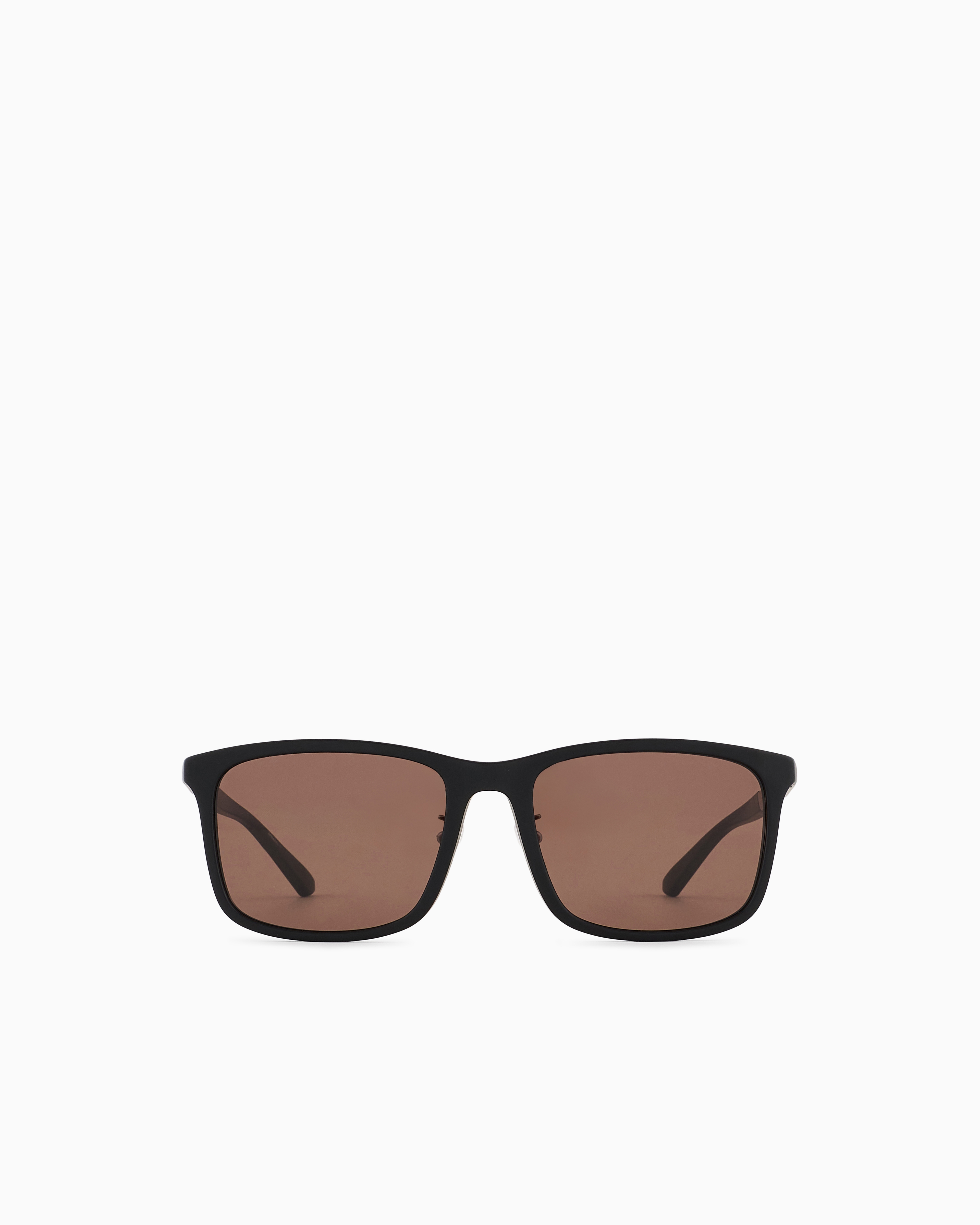 Emporio Armani Men's Black ’S Asian-Fit Square Sunglasses Large