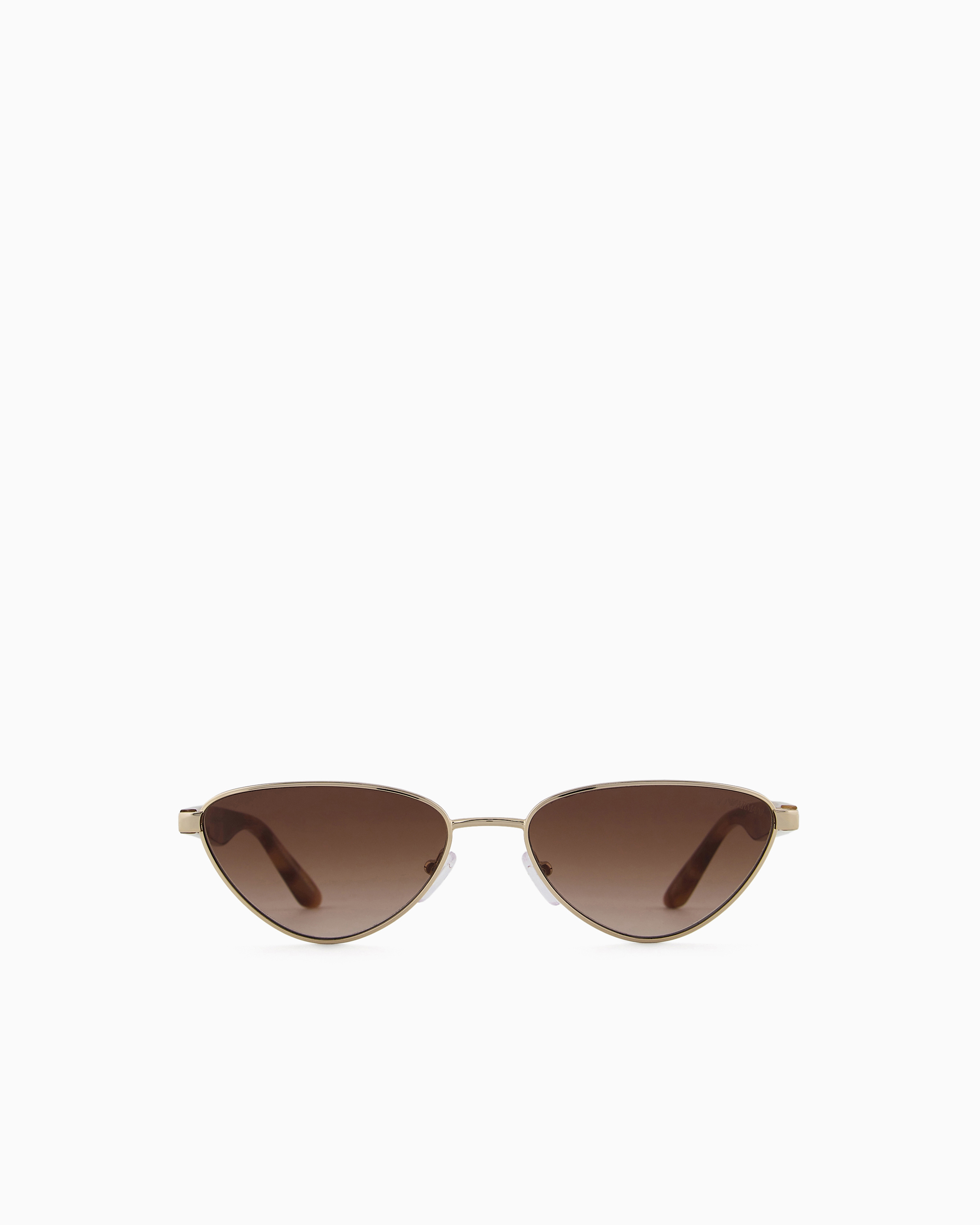 Emporio Armani - Irregular-shaped women’s sunglasses, Woman, Gold, Size: 56L