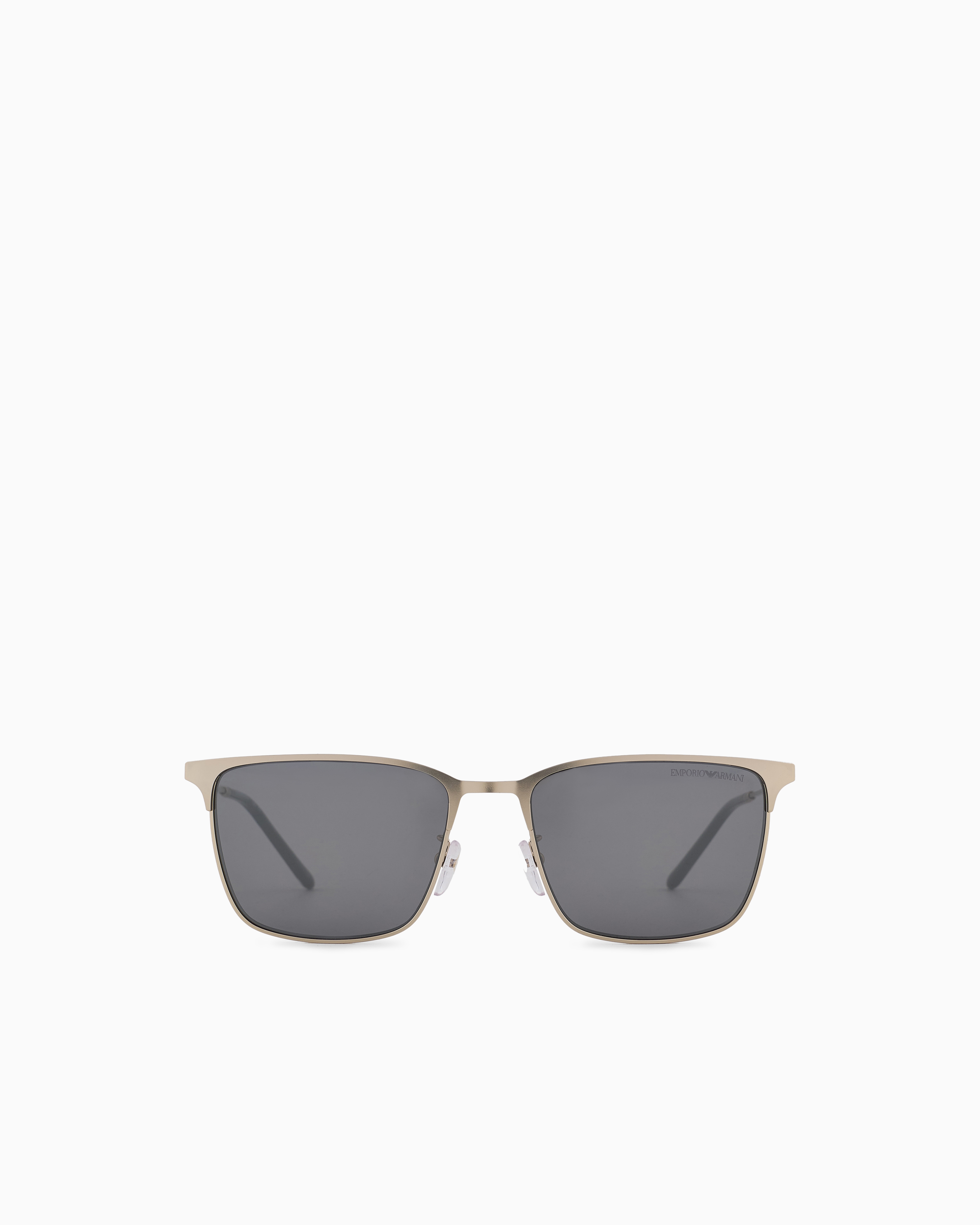 Emporio Armani - Men’s Asian fit rectangular sunglasses , Man, Gold, Size: 57L