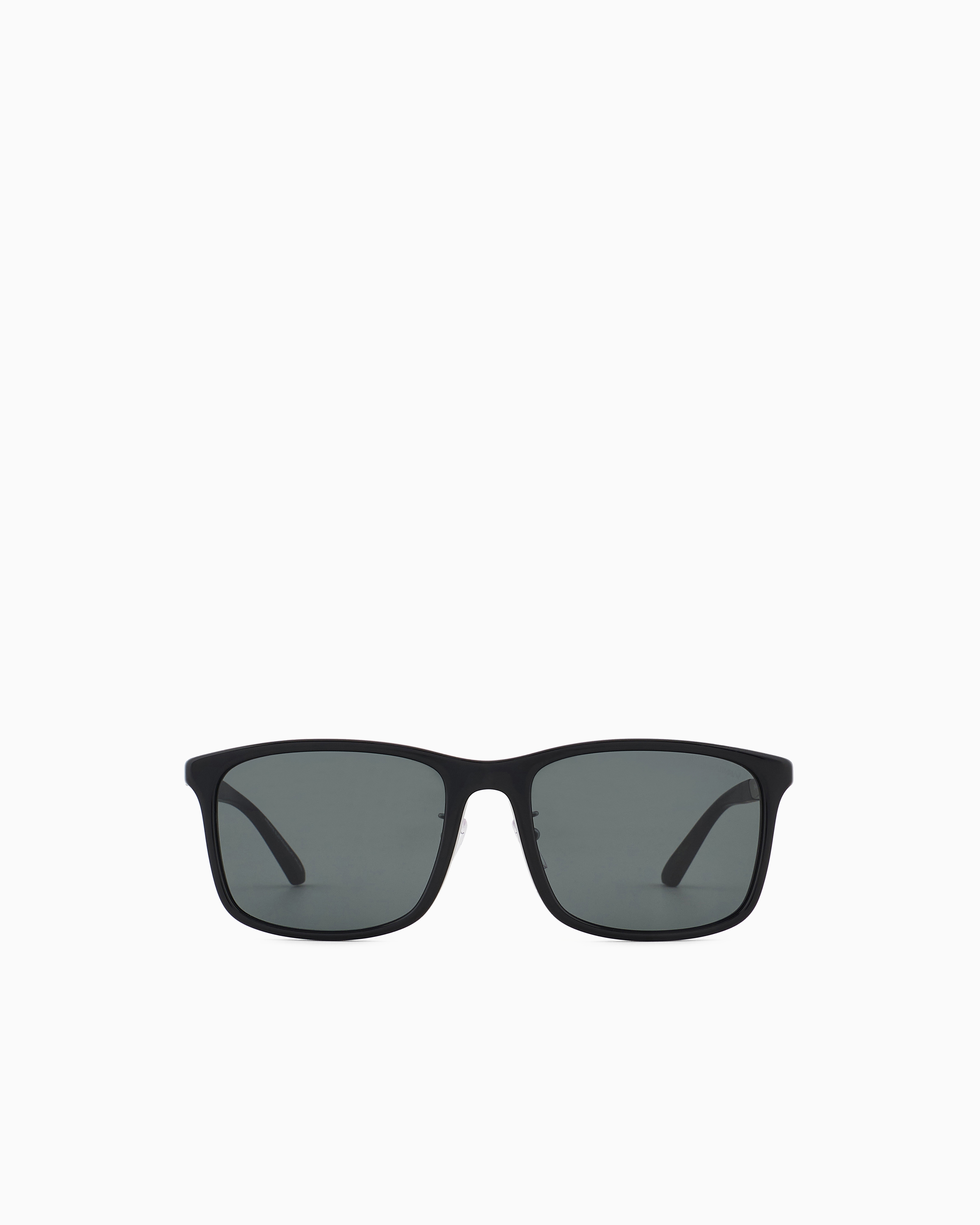 Emporio Armani Men's Black ’S Asian-Fit Square Sunglasses Large