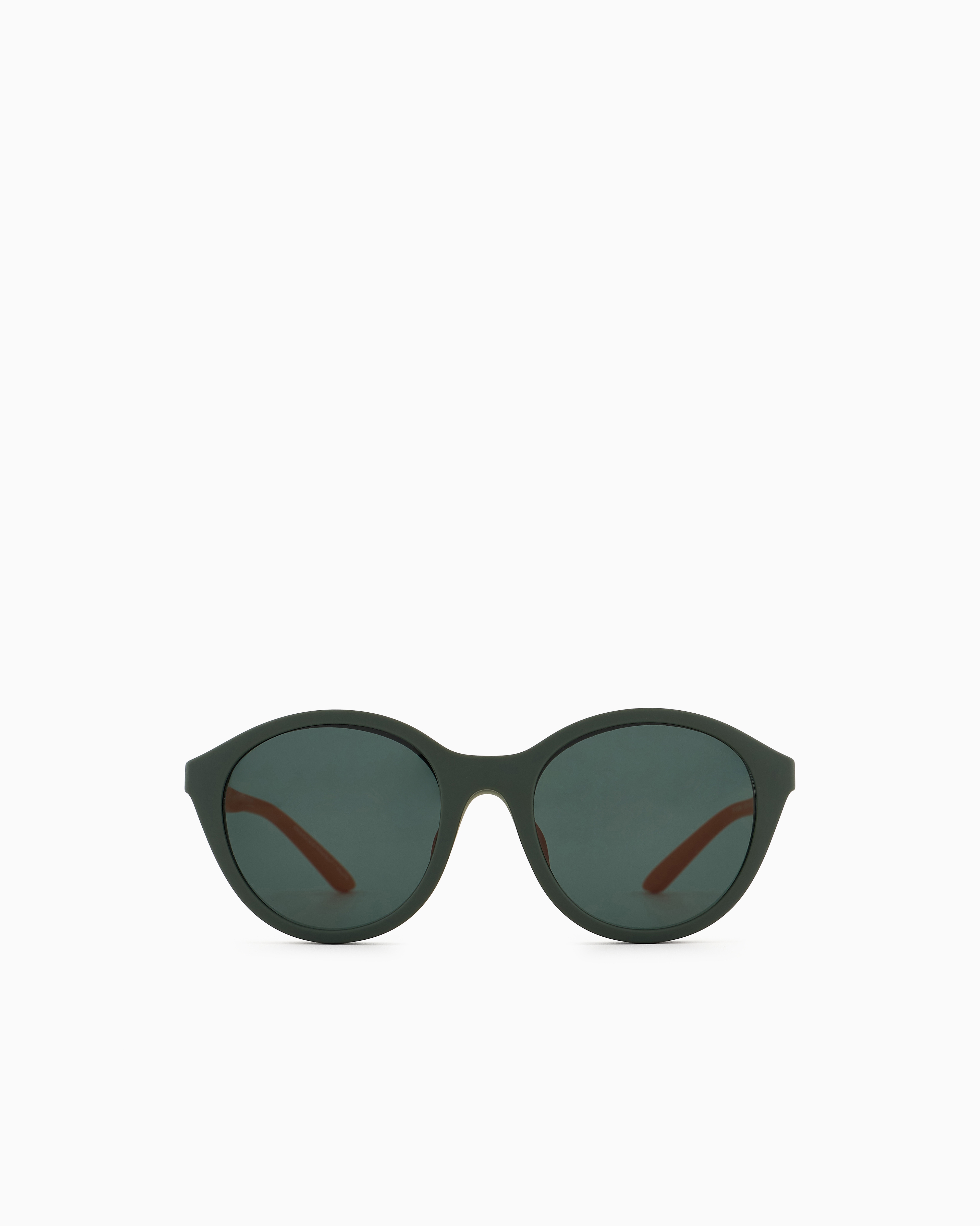 Emporio Armani Green Round Sunglasses Large