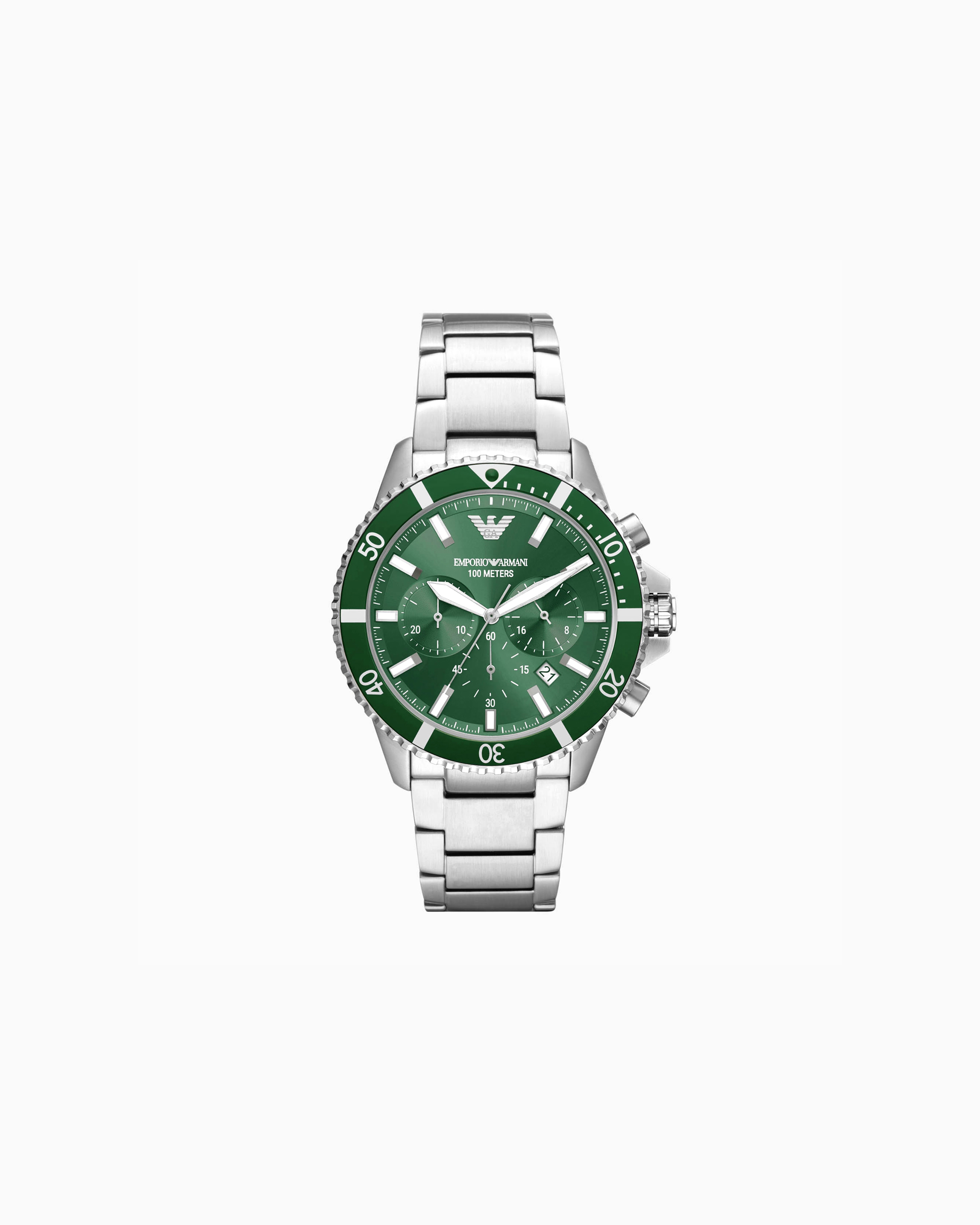 Emporio Armani -  World Explorer Chronograph Stainless Steel Watch, Man, Multicoloured, Size: TU