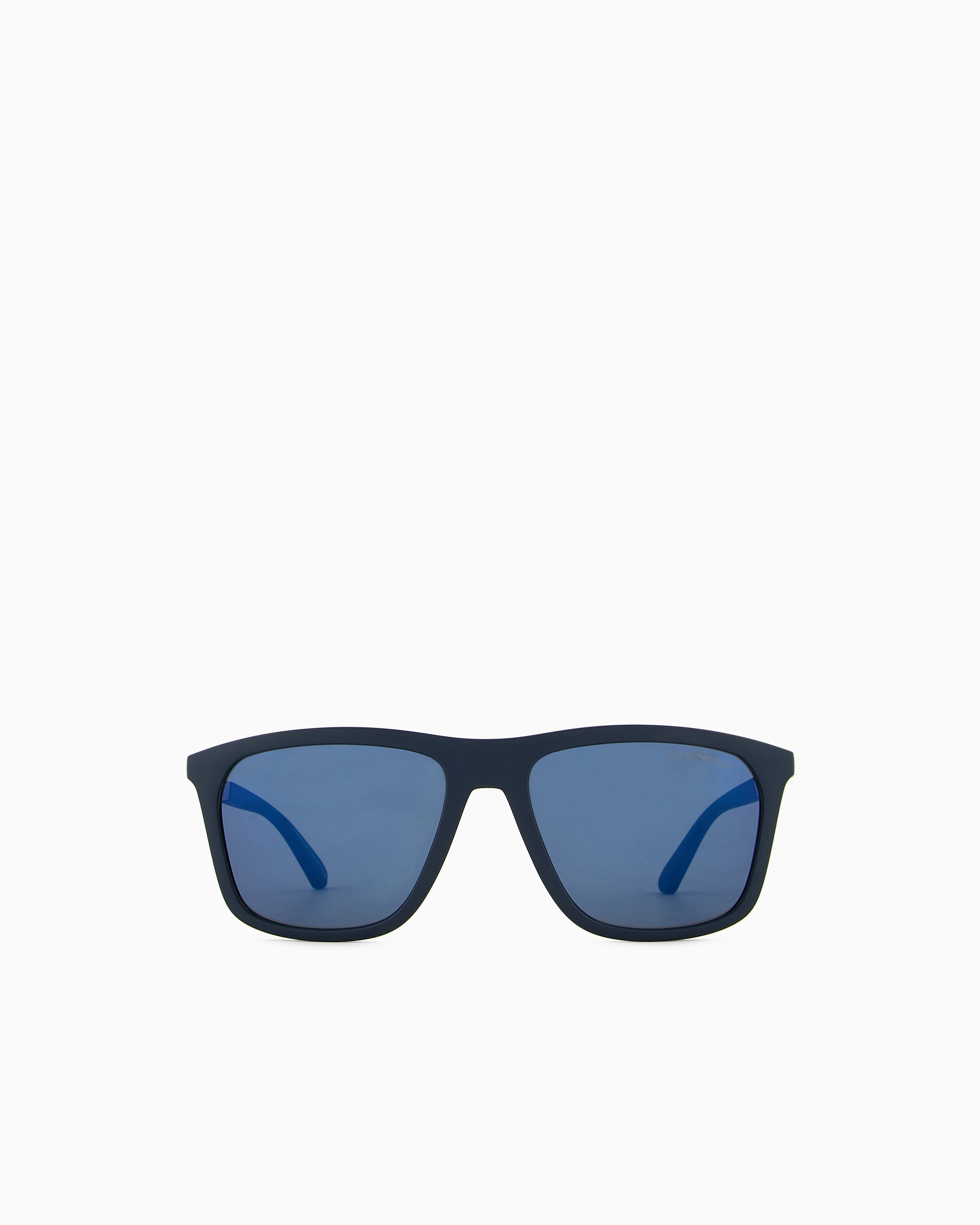 Emporio Armani - Men’s Asian-fit square sunglasses, Man, Blue, Size: 57L