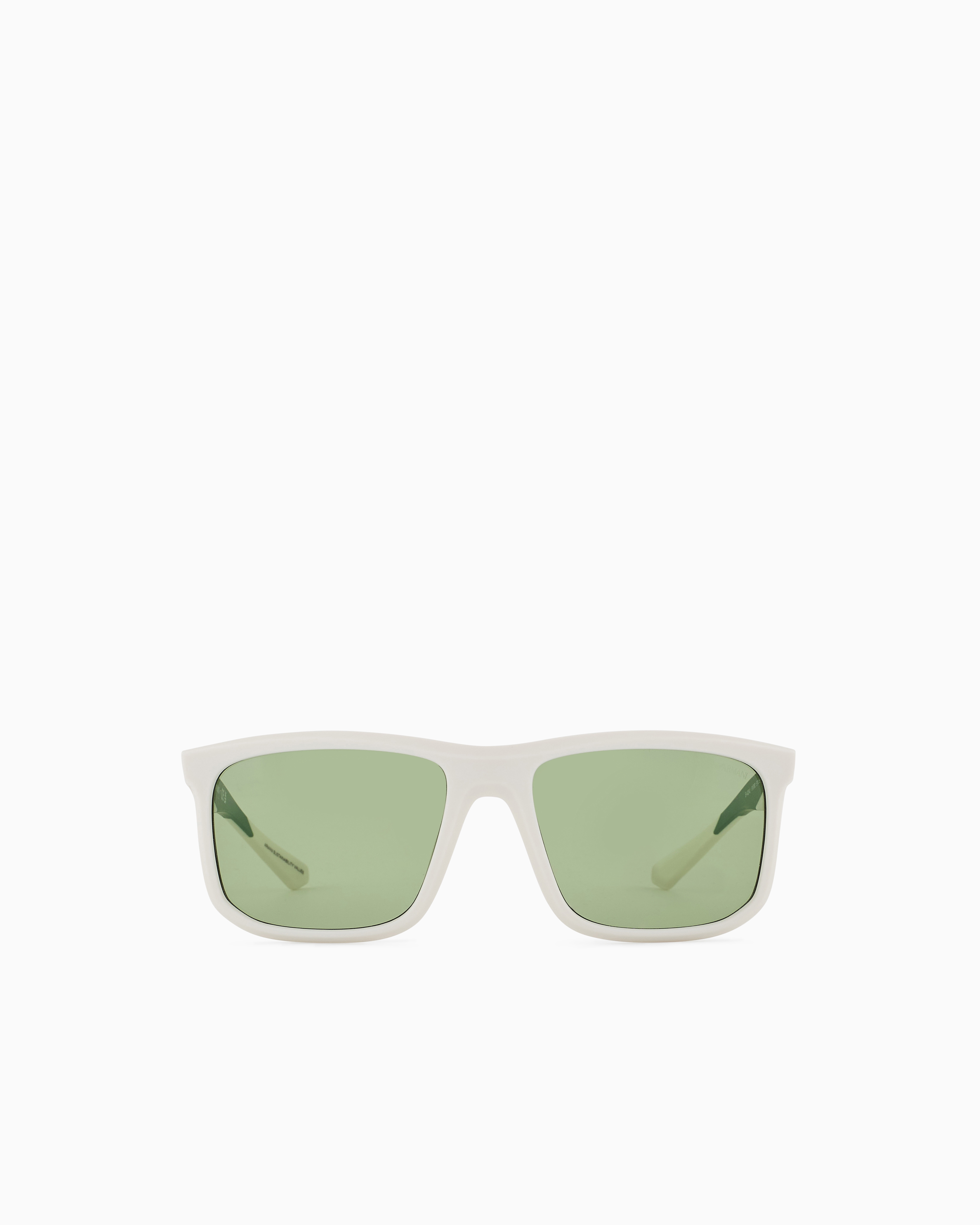 Emporio Armani - Men’s square sunglasses, Man, White, Size: 57L