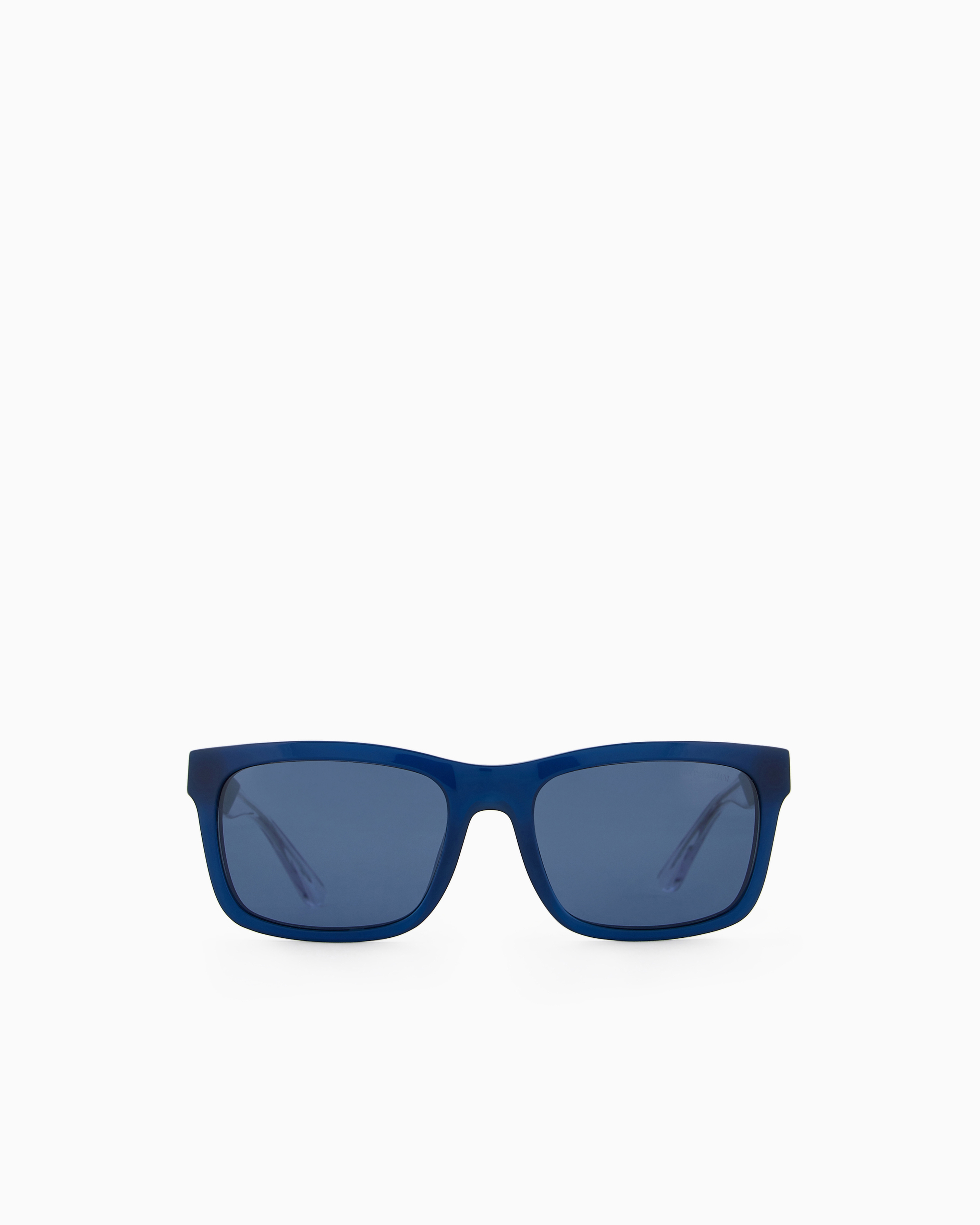 Emporio Armani Men's Blue ’S Rectangular Sunglasses Large