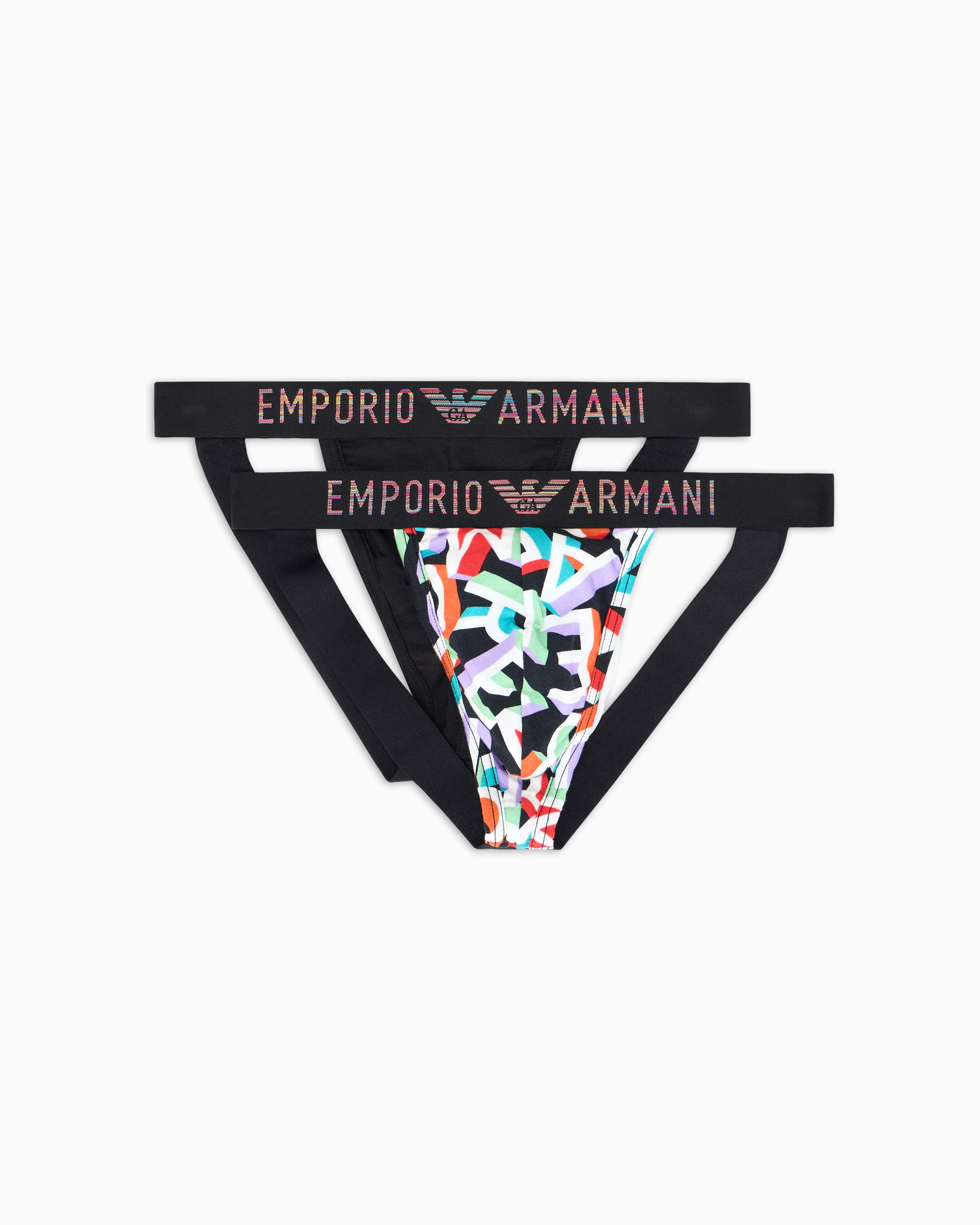 海外限定 Emporio Armani 2枚組 ジョックストラップ ジョックストラップ2枚セット レインボーロゴ | Emporio Armani