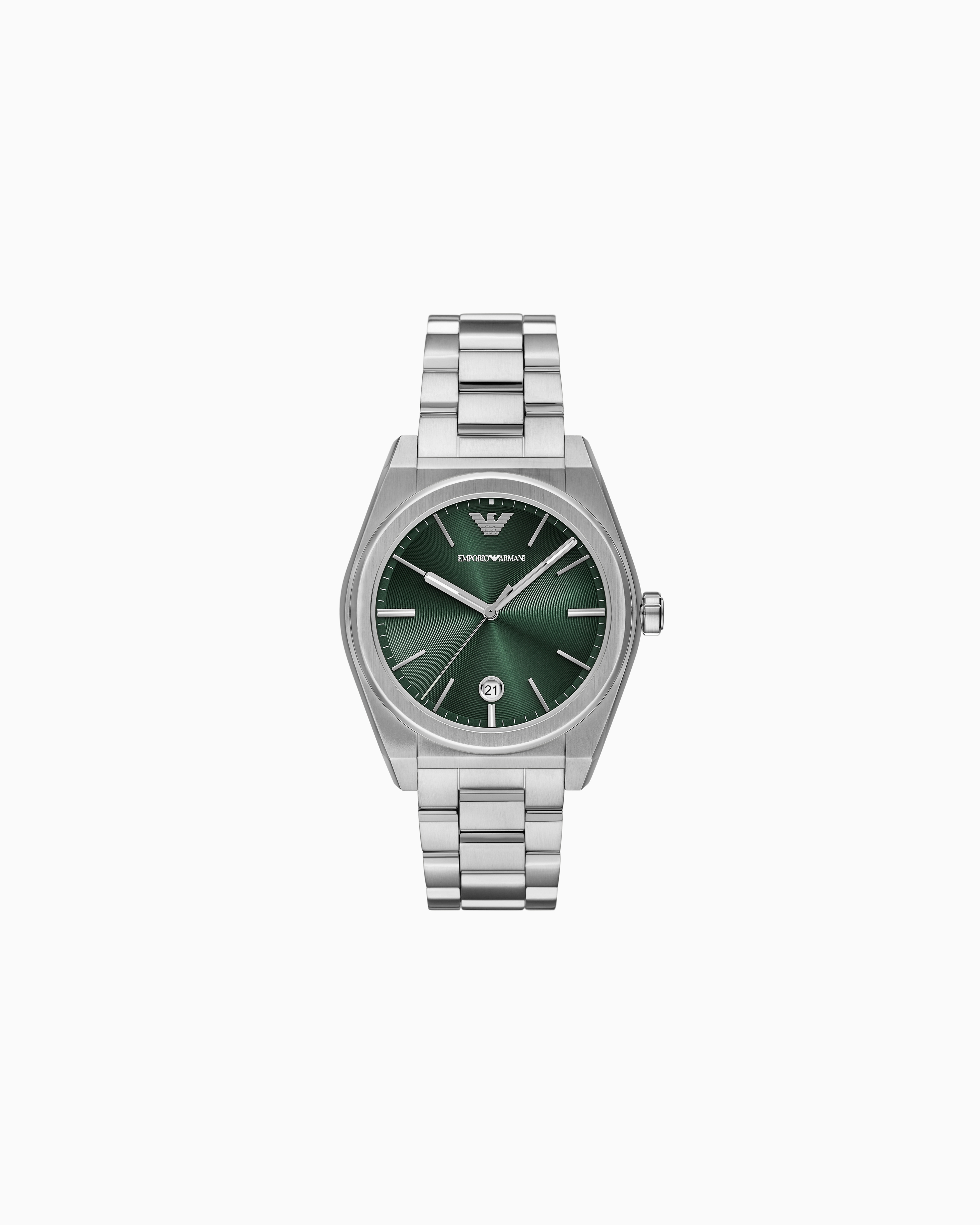 Emporio Armani -  Three-Hand Date Stainless Steel Watch, Man, Multicoloured, Size: TU