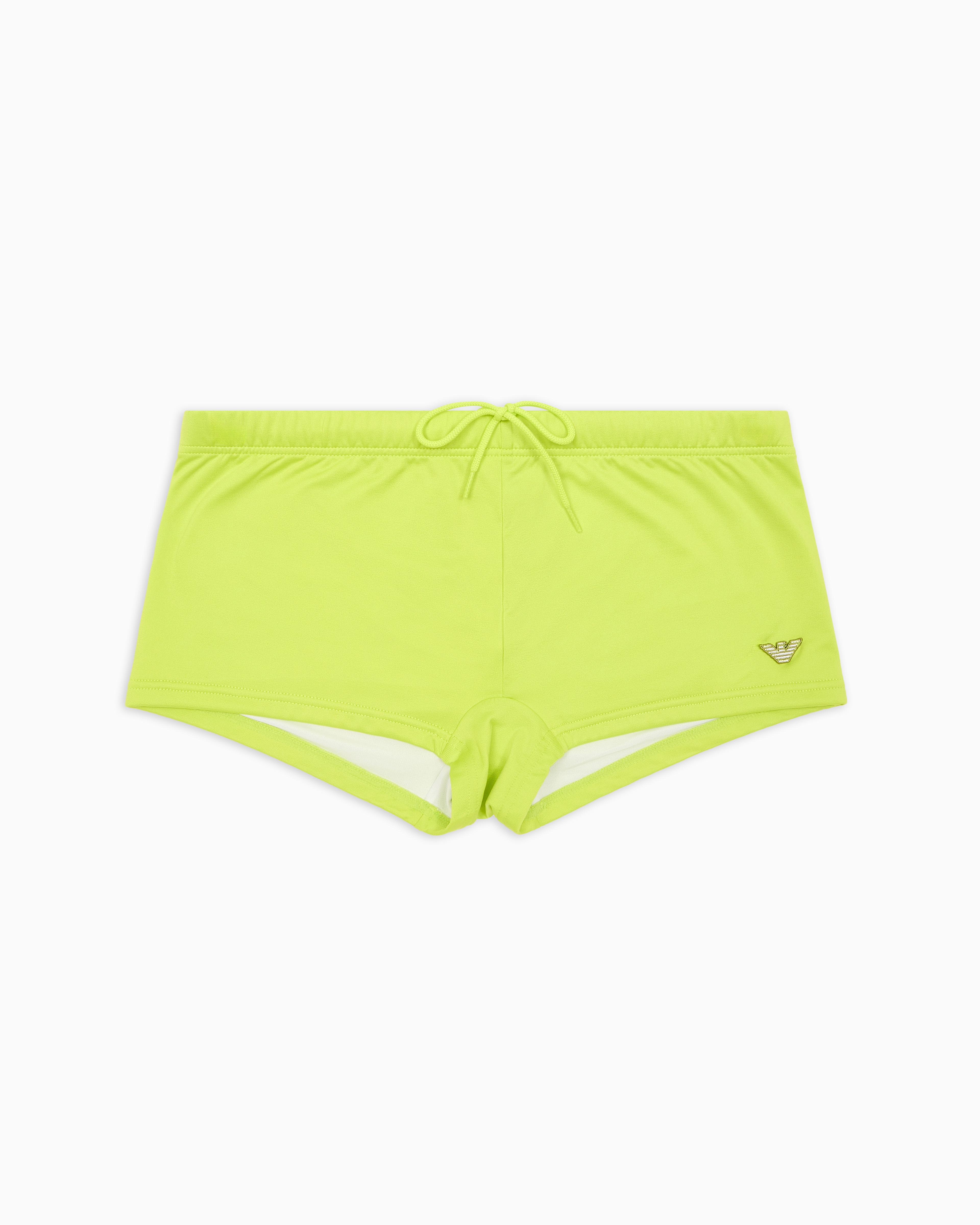 Emporio Armani - Essential ASV recycled microfibre square leg swimsuit, Man, Green, Size: