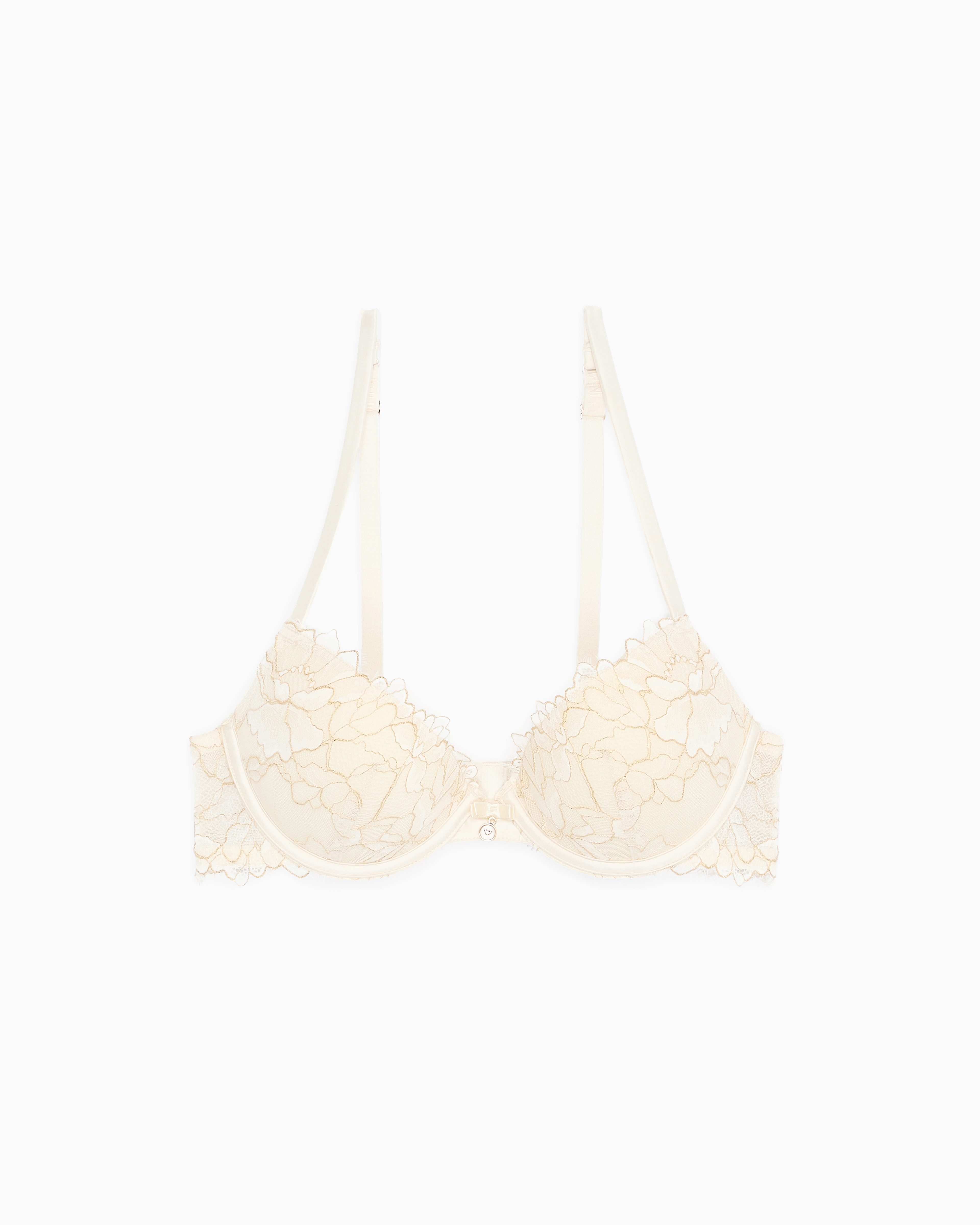 Emporio Armani Asv Bridal Push-up Bra In Recycled Lace