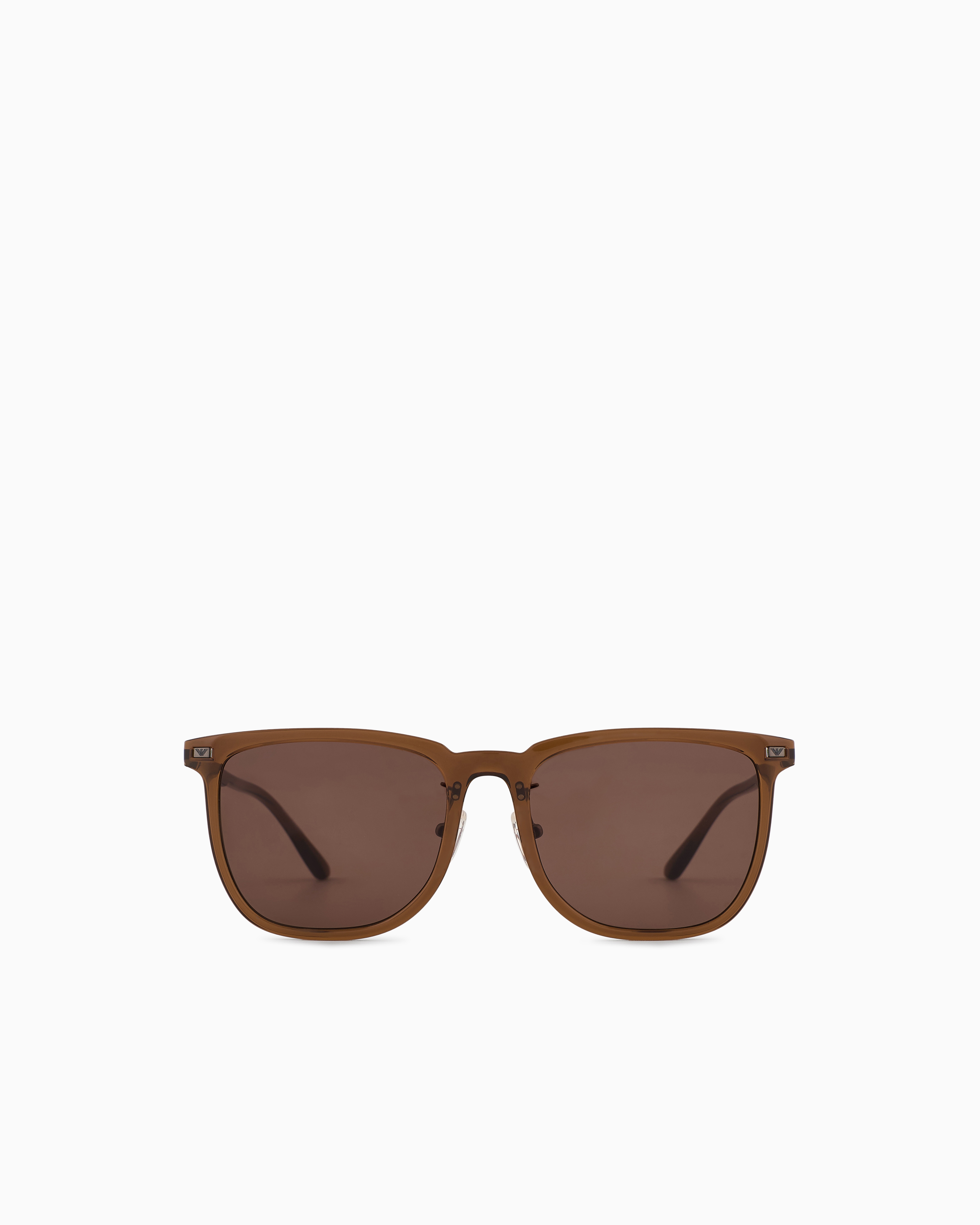 Emporio Armani Unisex Brown Square Sunglasses Large