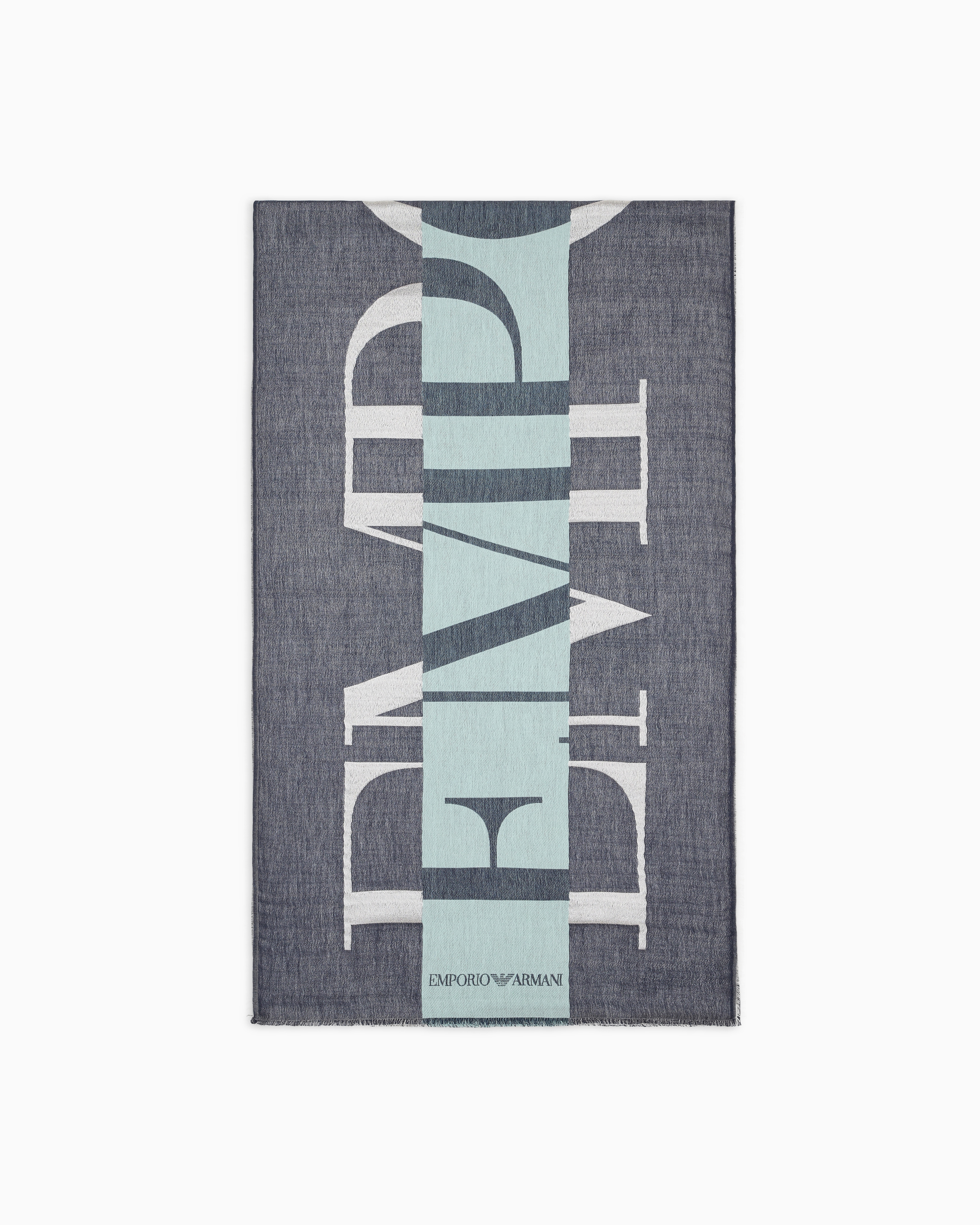 小物 EMPORIO ARMANI stole archive Stole with oversized jacquard logo | Emporio Armani