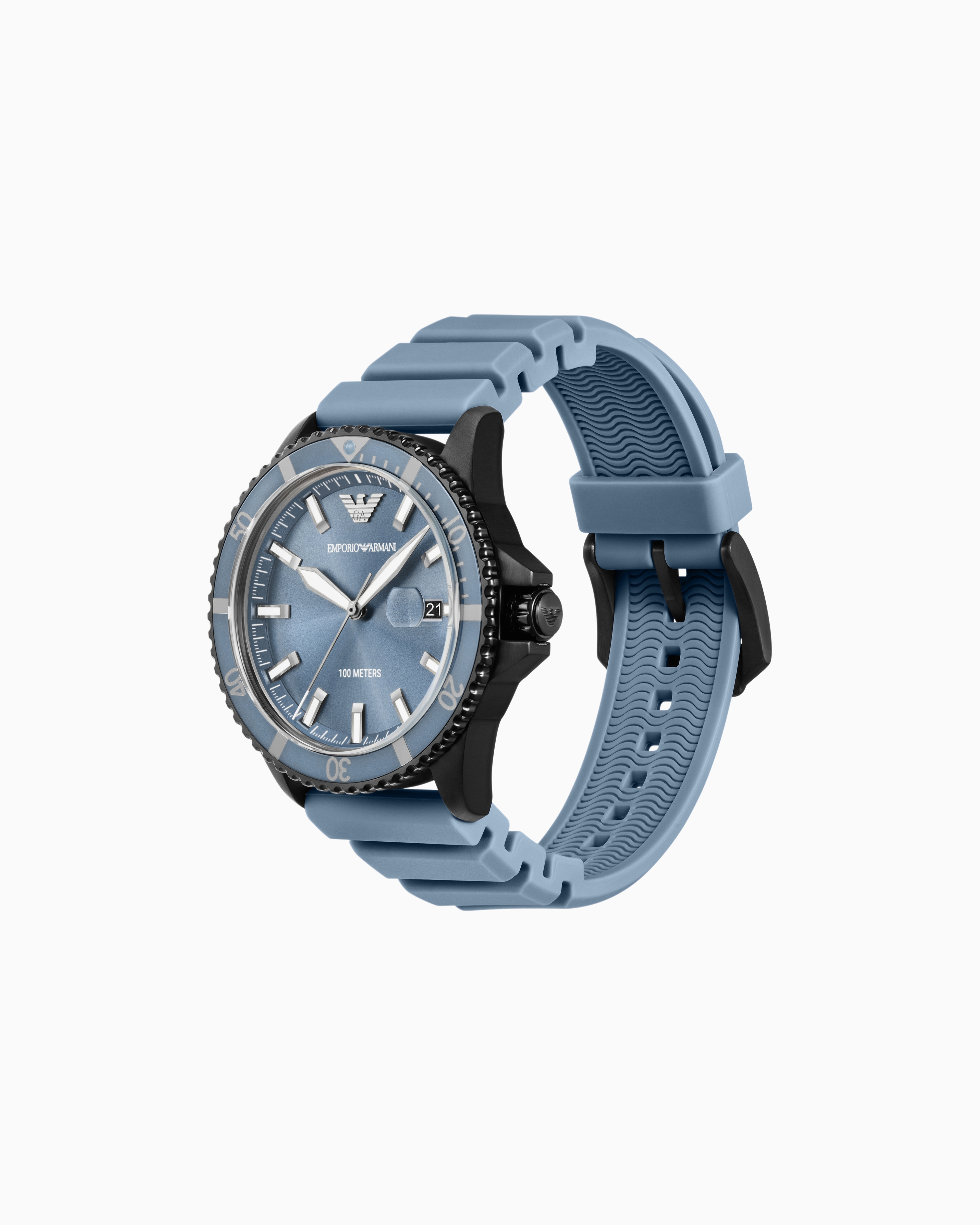 Emporio Armani Rubber Strap Watches In Multicoloured