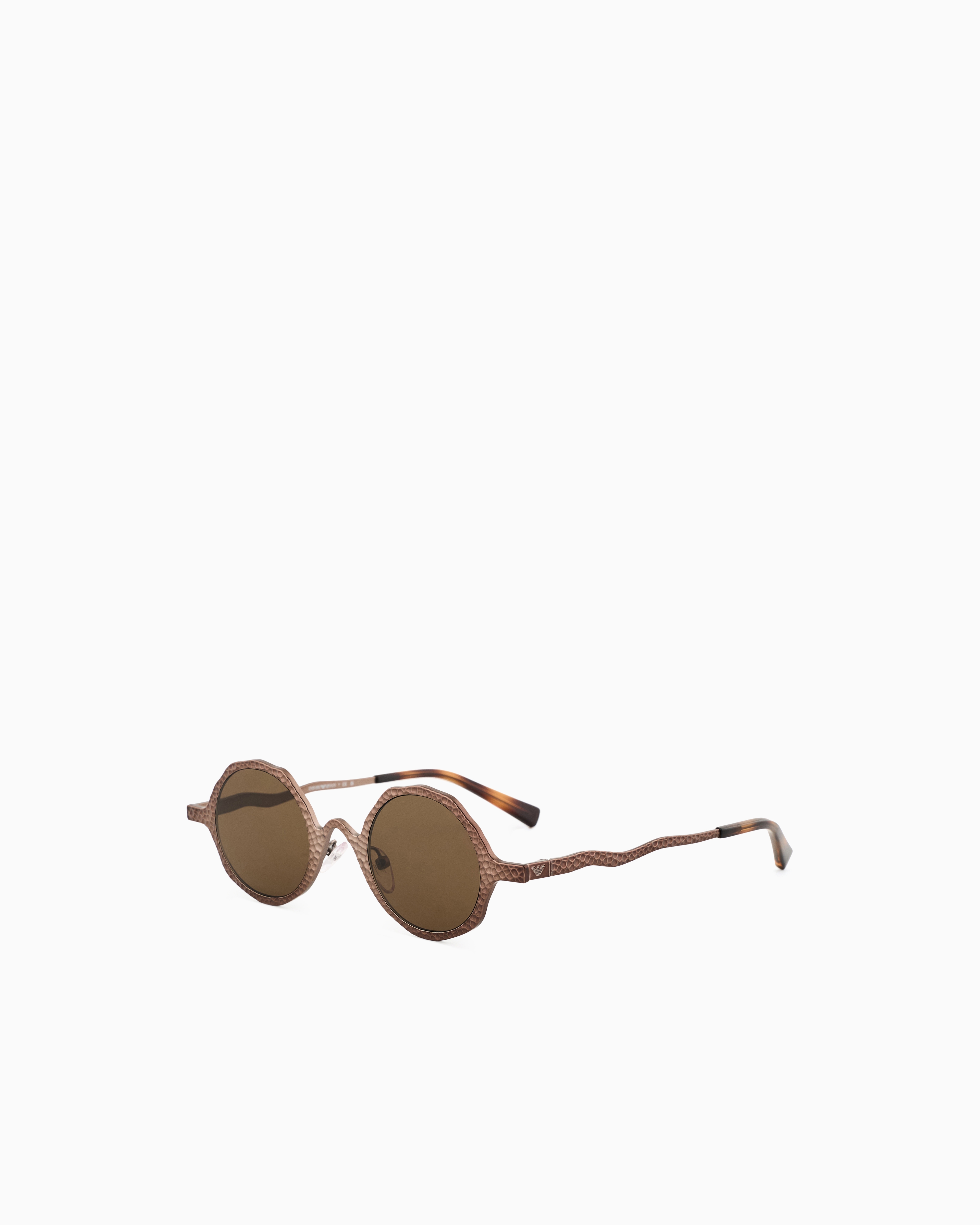 Emporio Armani Men's Round Sunglasses In Brown