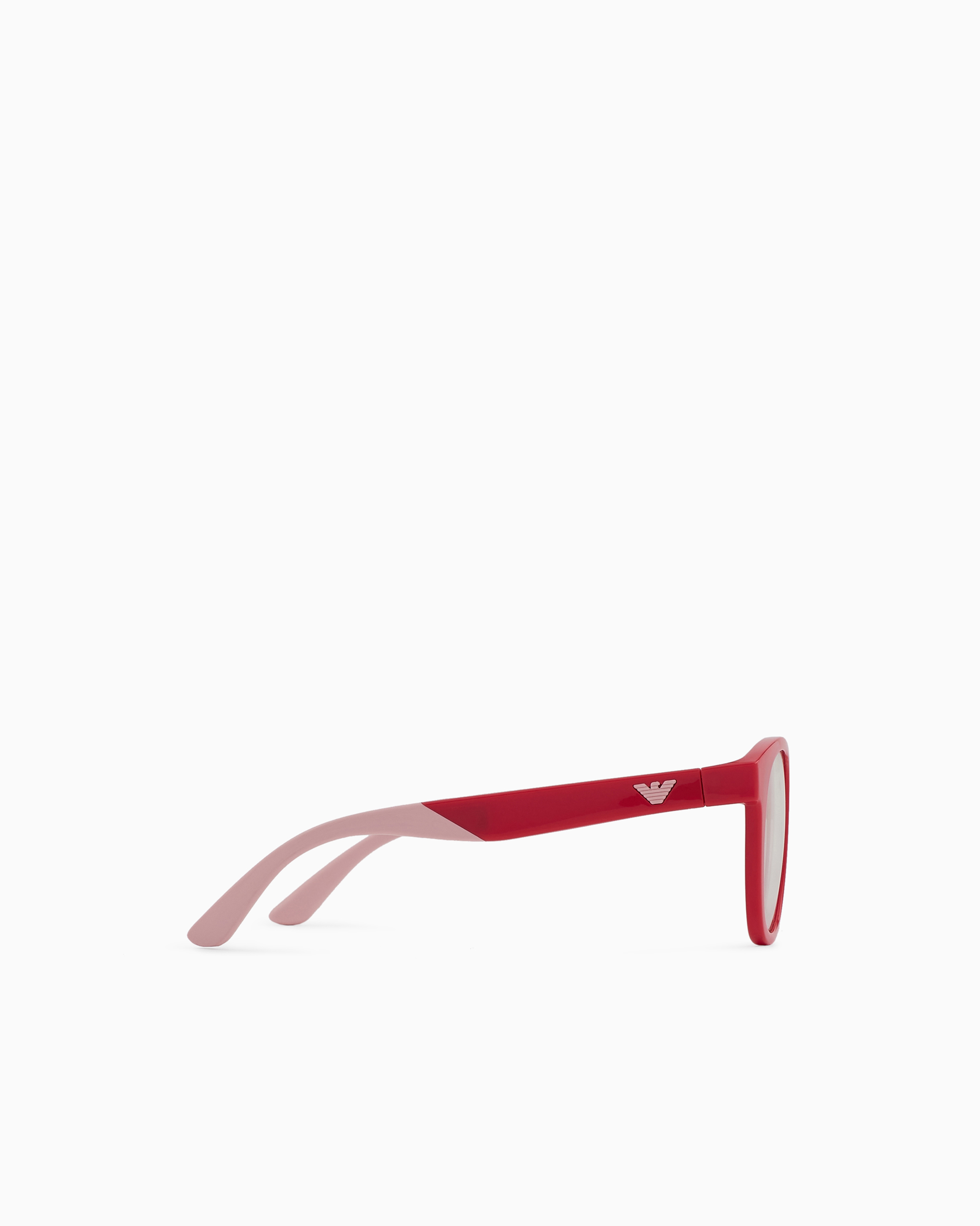 Emporio Armani - Panto-shaped junior sunglasses with clip-on lenses, Boy, Red, Size: 47L