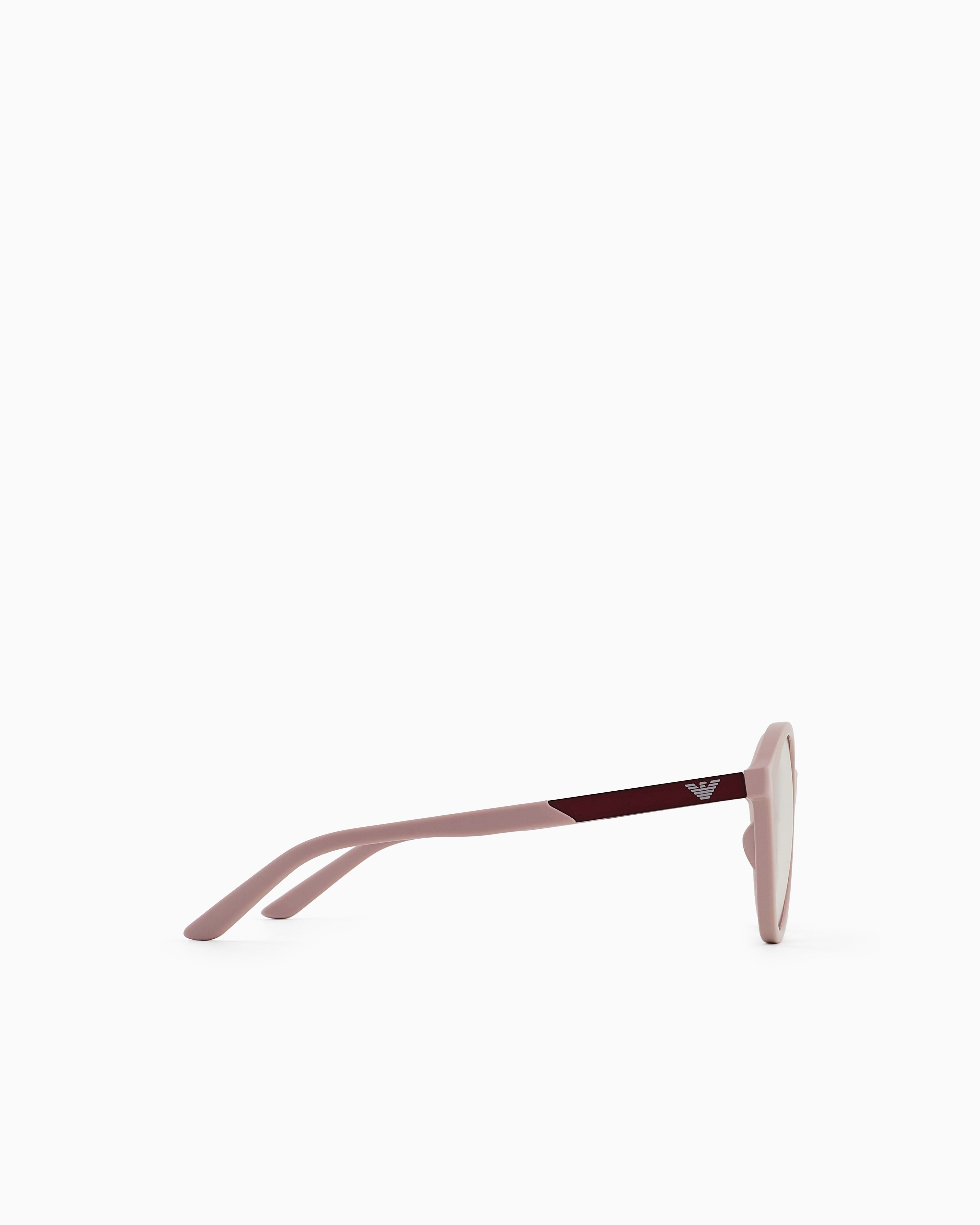Emporio Armani Round Sunglasses In Brown