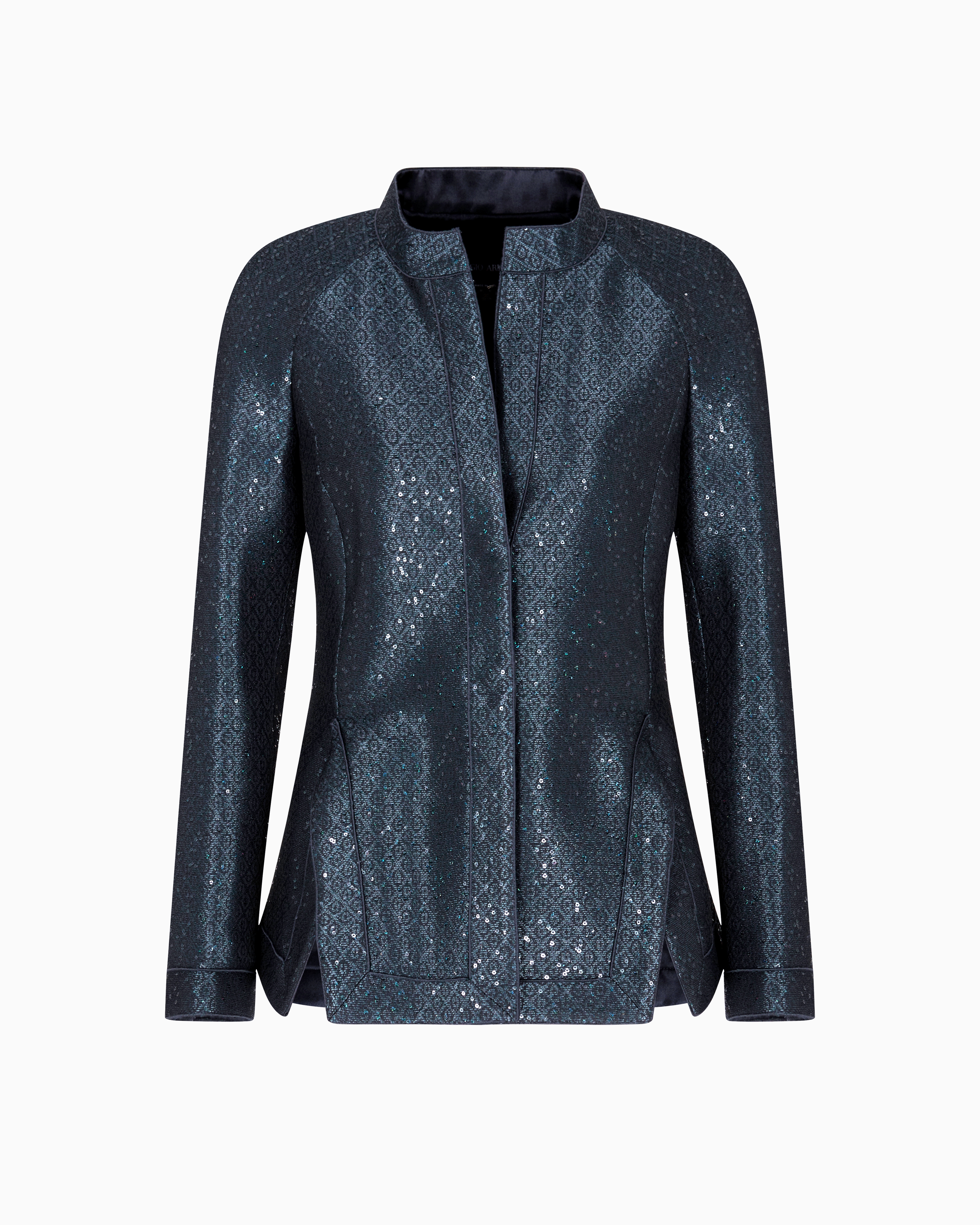 ジャケット GIORGIO ARMANI FW25 BLAZER (GW001951 TE16797 MC023) Giorgio Armani - Navy Blue Single Button Velvet Blazer