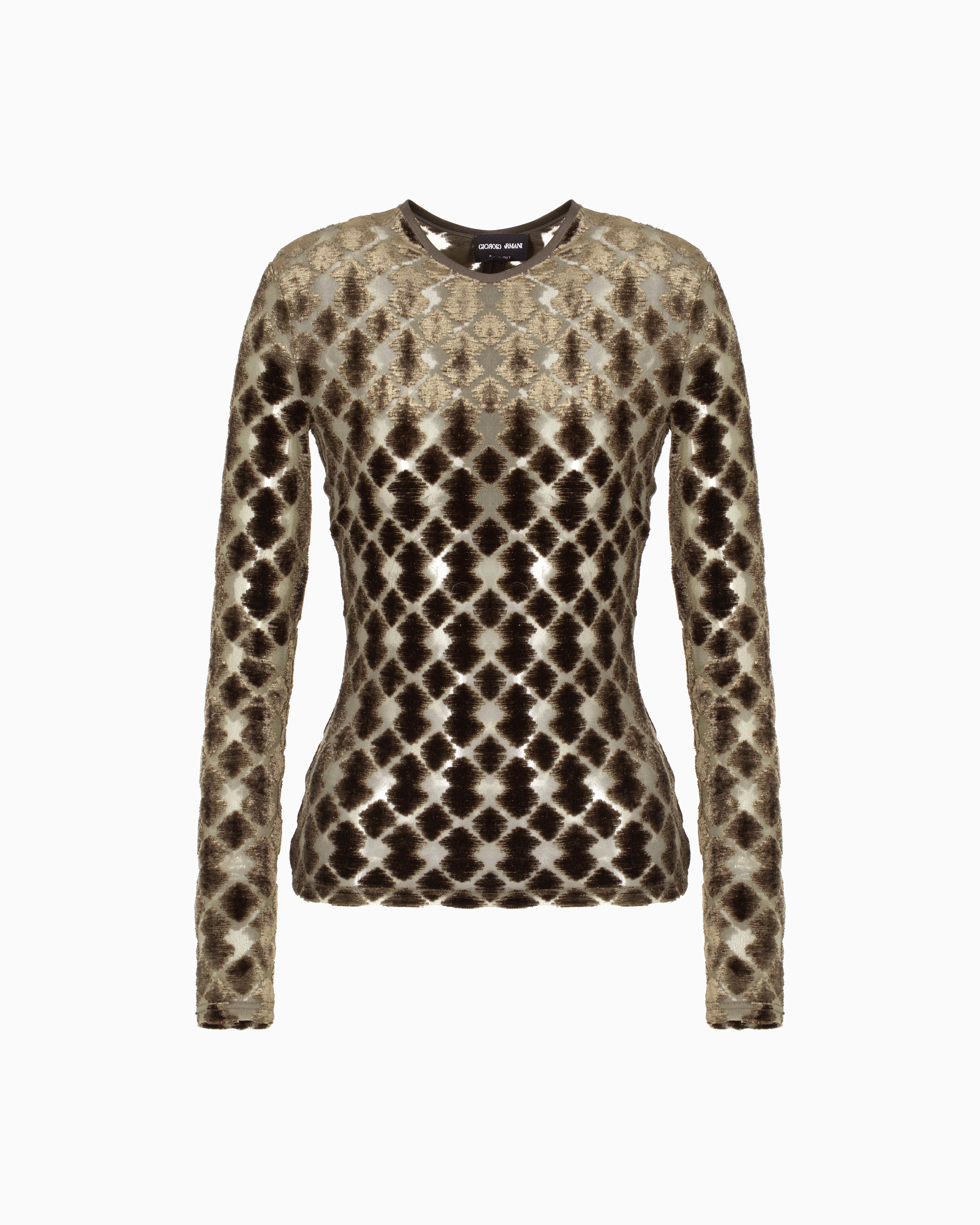 Geometric jacquard jersey jumper | Giorgio Armani