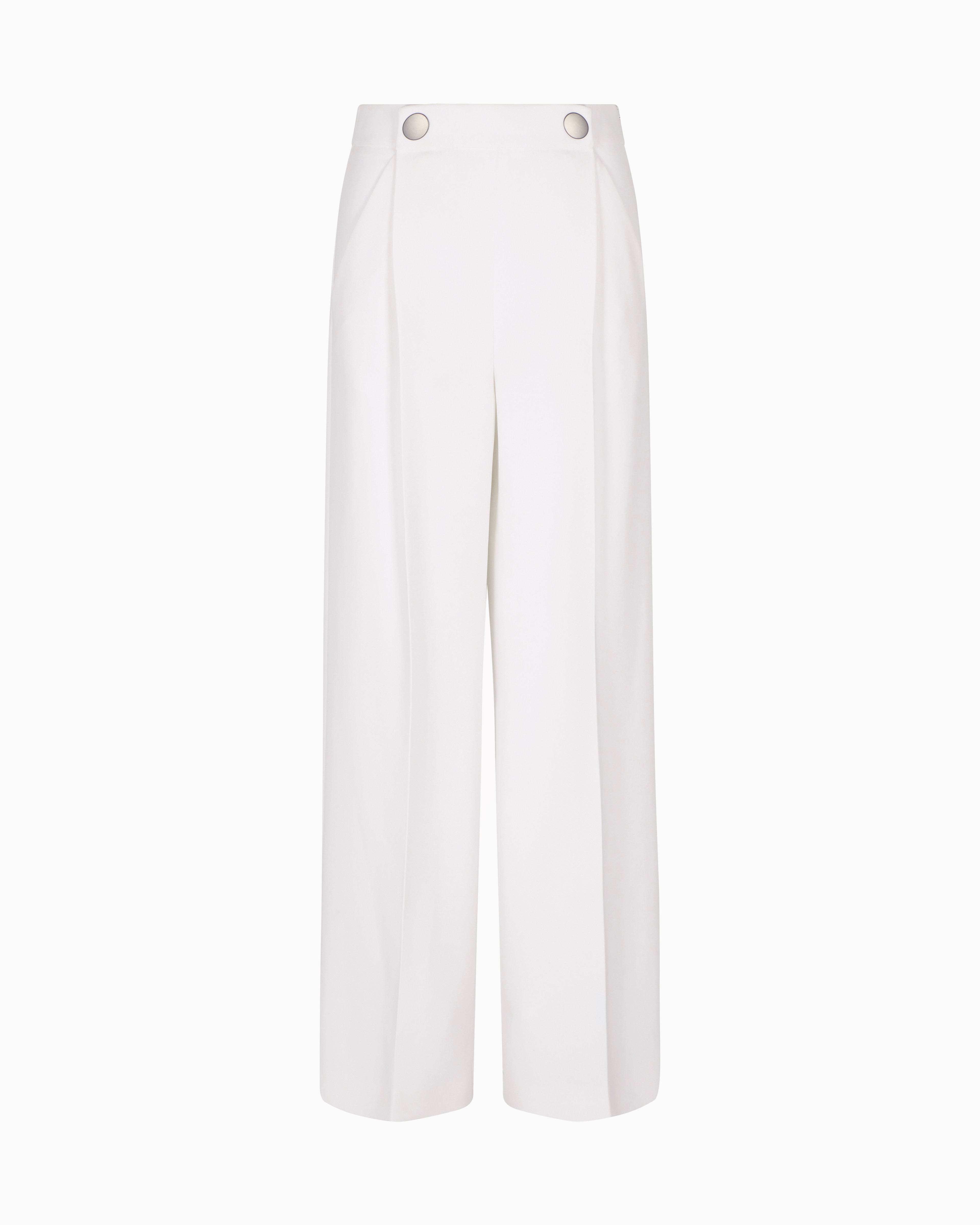 Giorgio Armani Single-pleat, Silk Crêpe Cady Trousers In White
