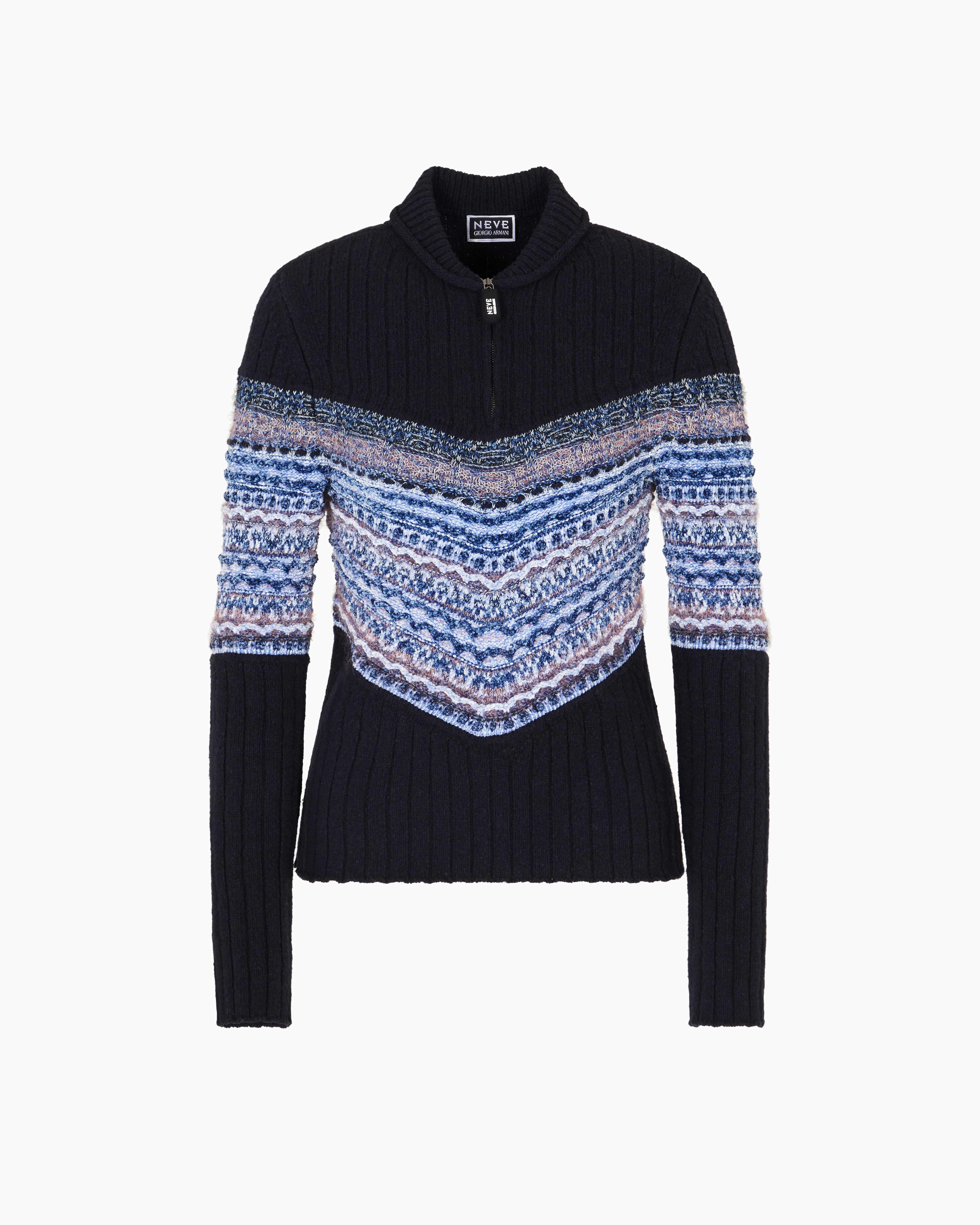 Giorgio Armani Neve jumper in a virgin wool and mohair jacquard