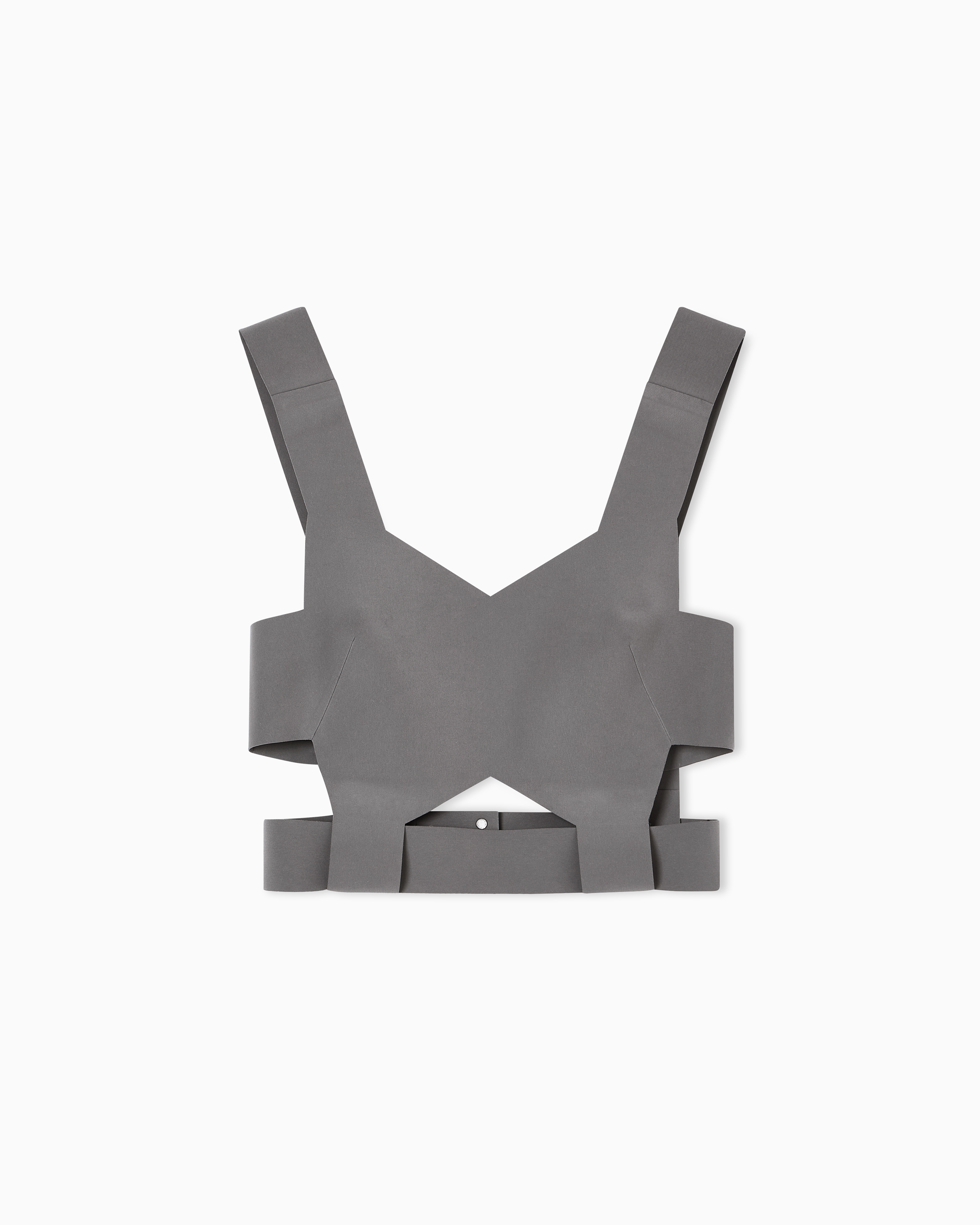 Giorgio Armani Technical Cady Top In Gray