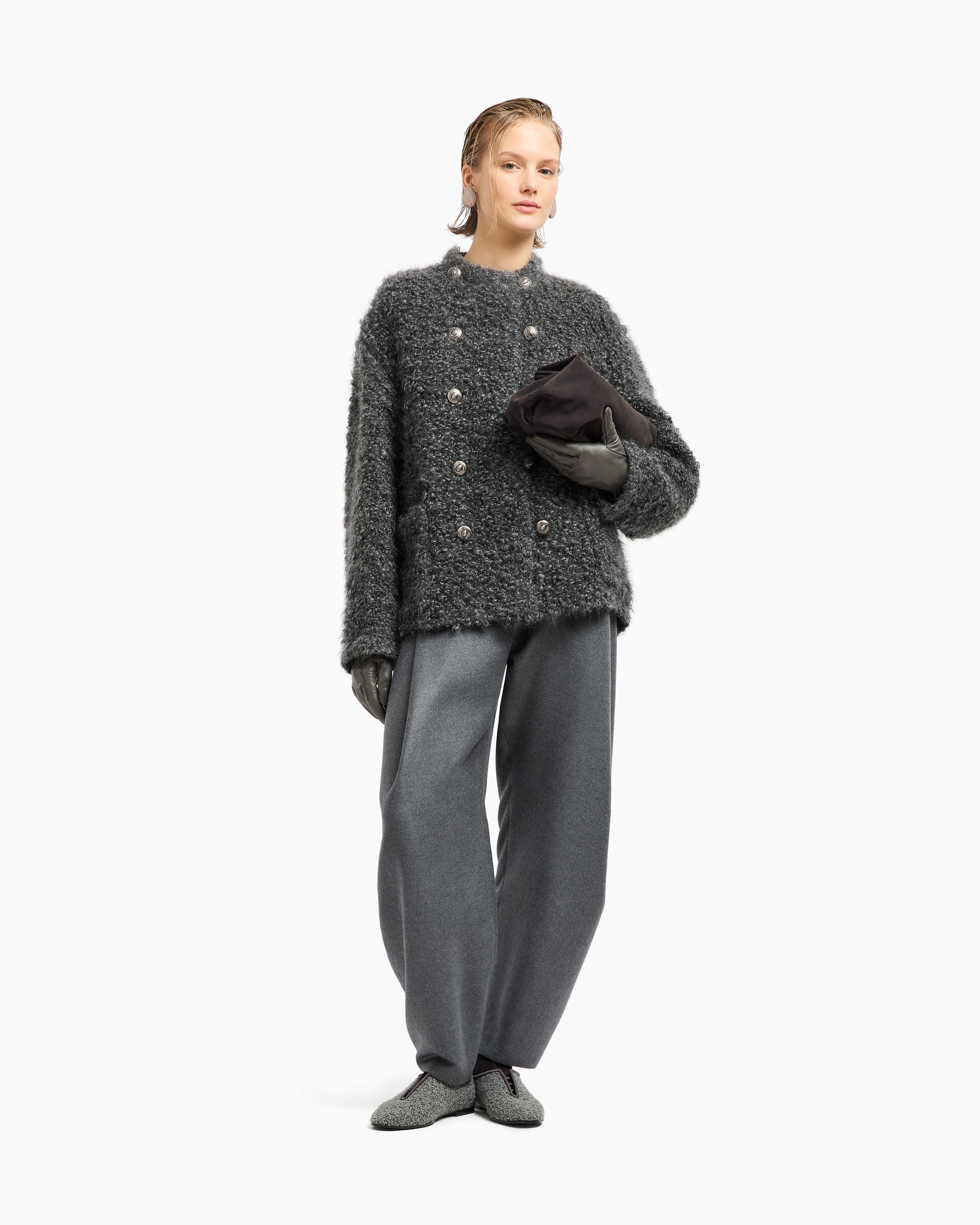 Giorgio Armani Peacoats In Gray