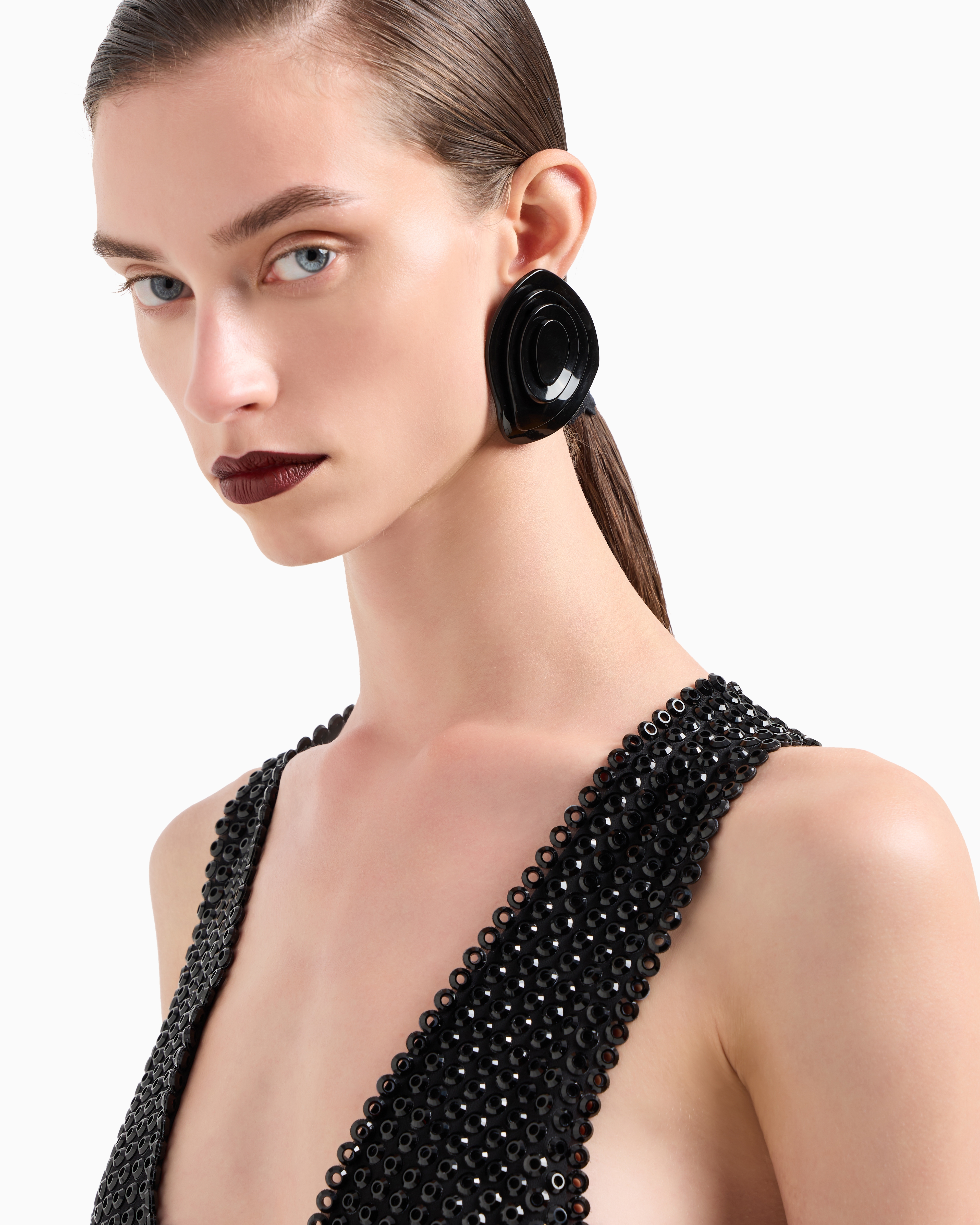 Giorgio Armani Silk Satin Gilet With All-over Embroidery In Black