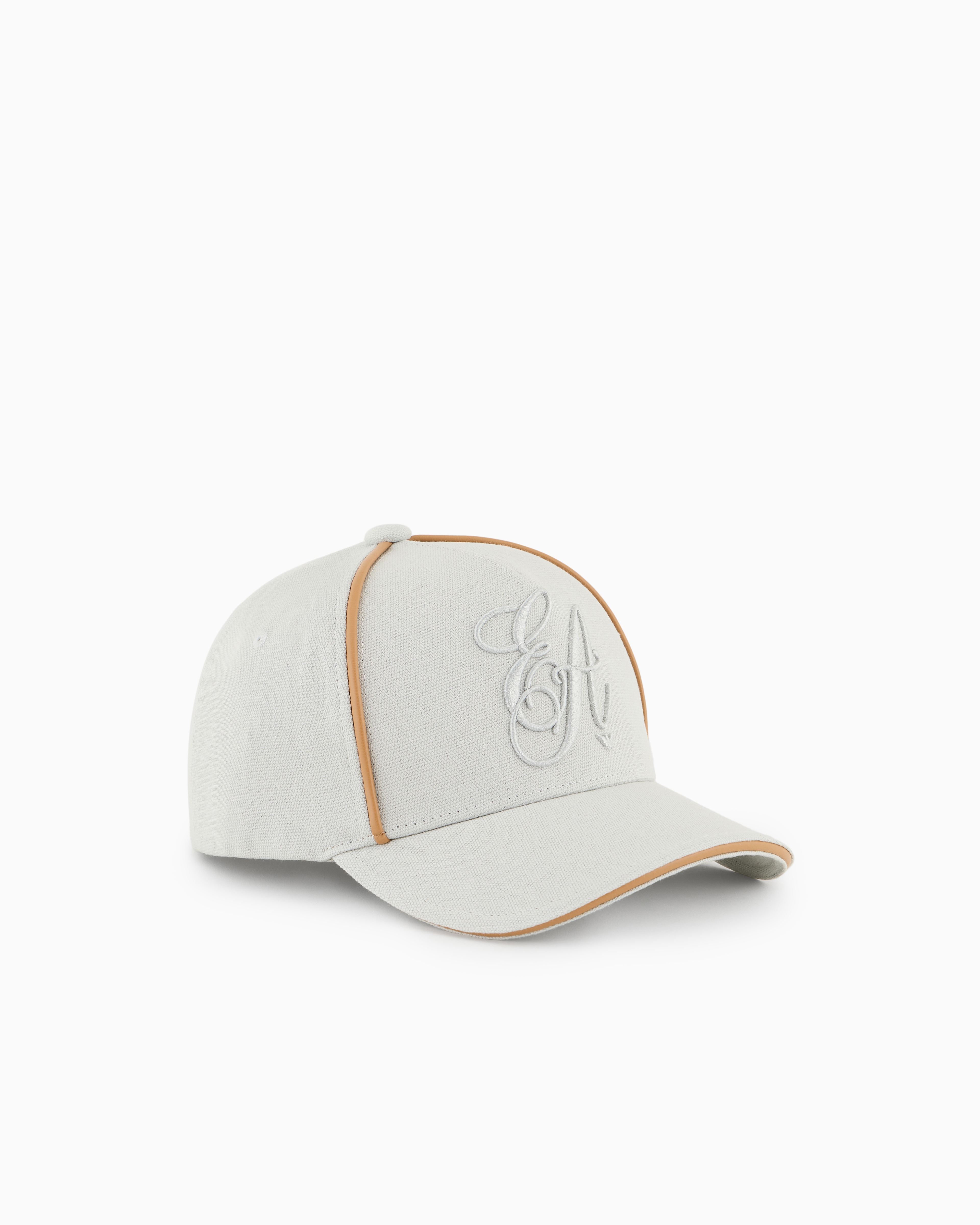 Emporio Armani - Baseball cap with signature EA embroidery, Woman, Beige, Size: TU