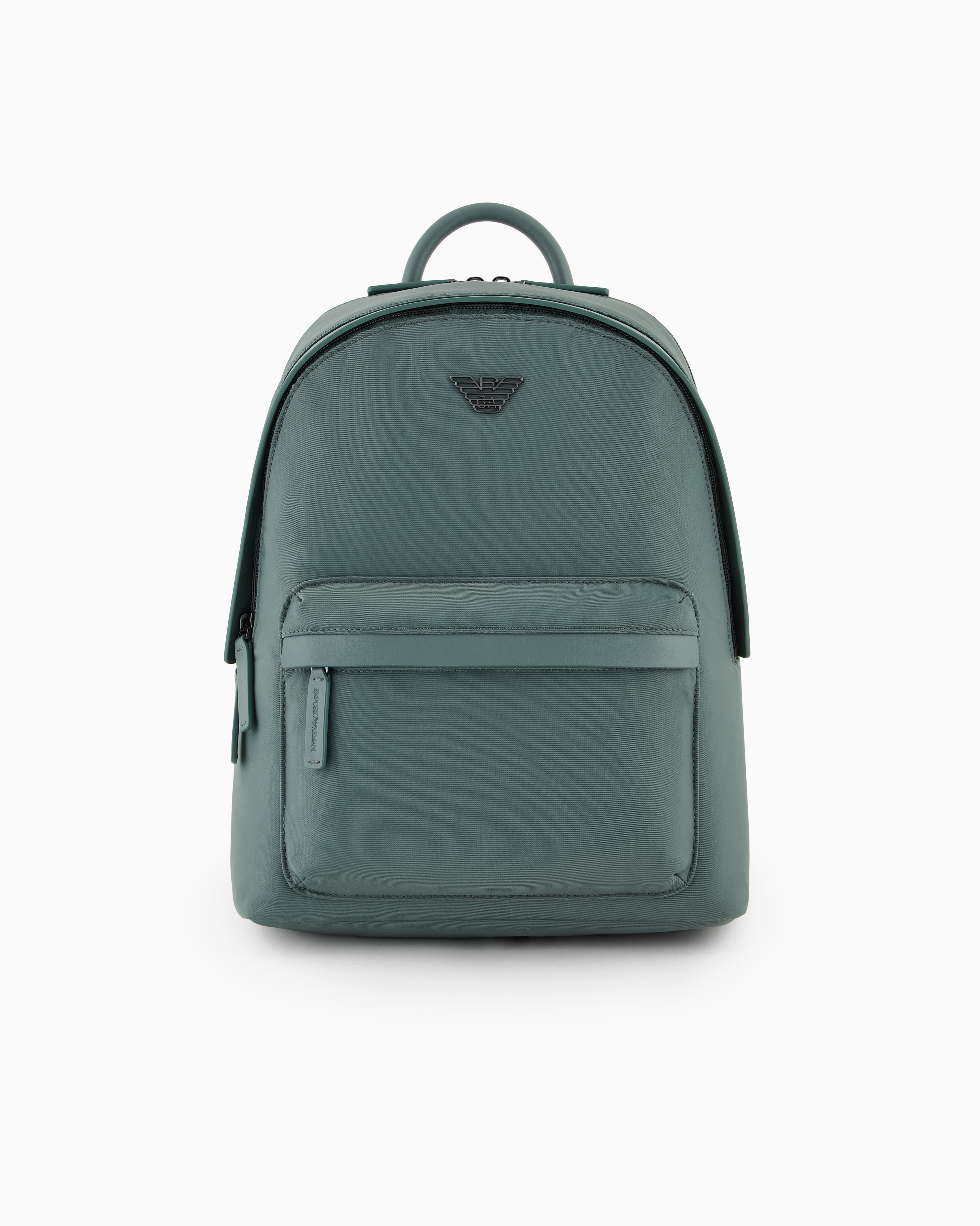 Emporio Armani - ASV recycled nylon backpack, Man, Green, Size: TU