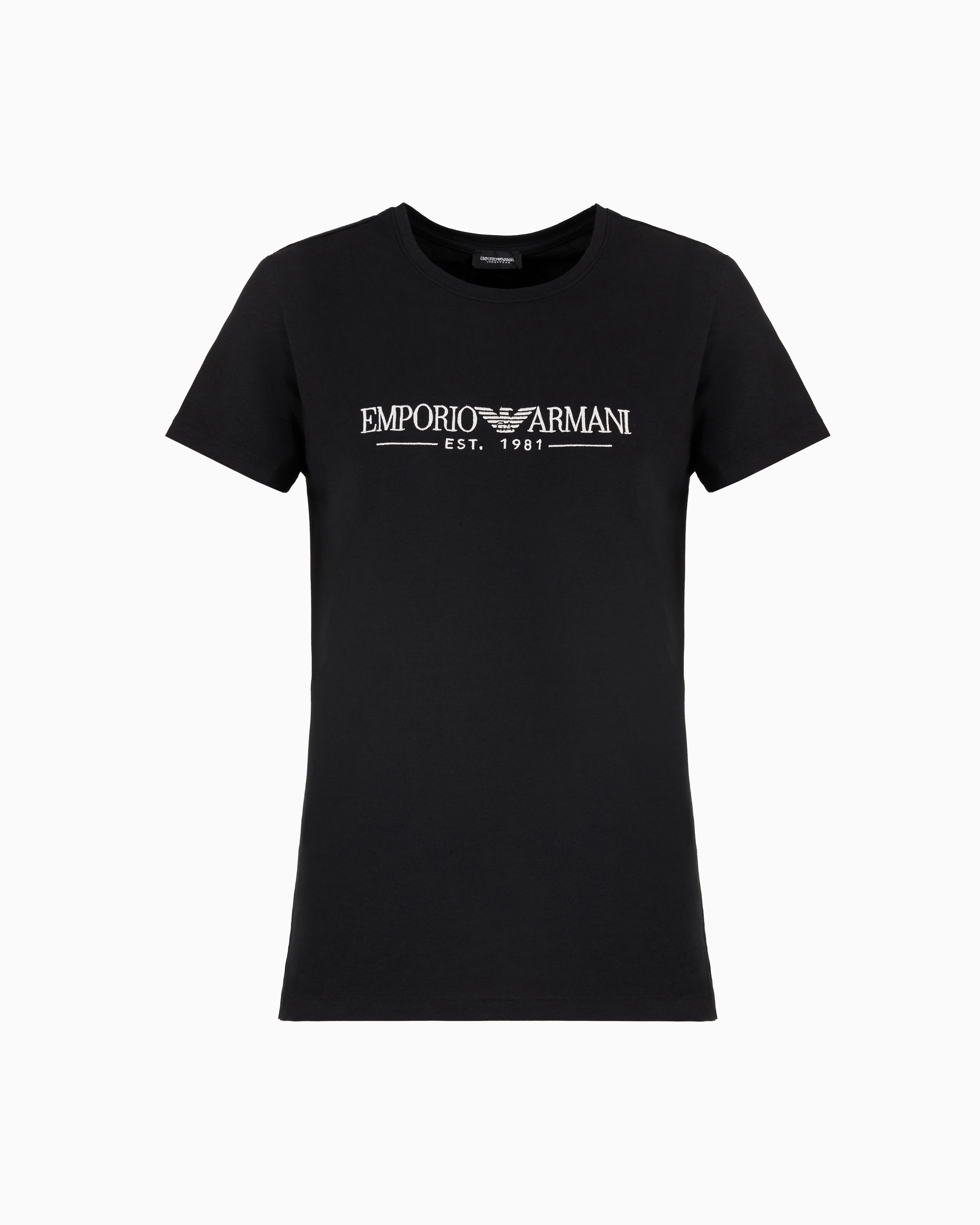 【関税 送料無料】EMPORIO ARMANI ロゴ コットン Tシャツ Emporio Armani Cotton Logo T-Shirt | Harrods US
