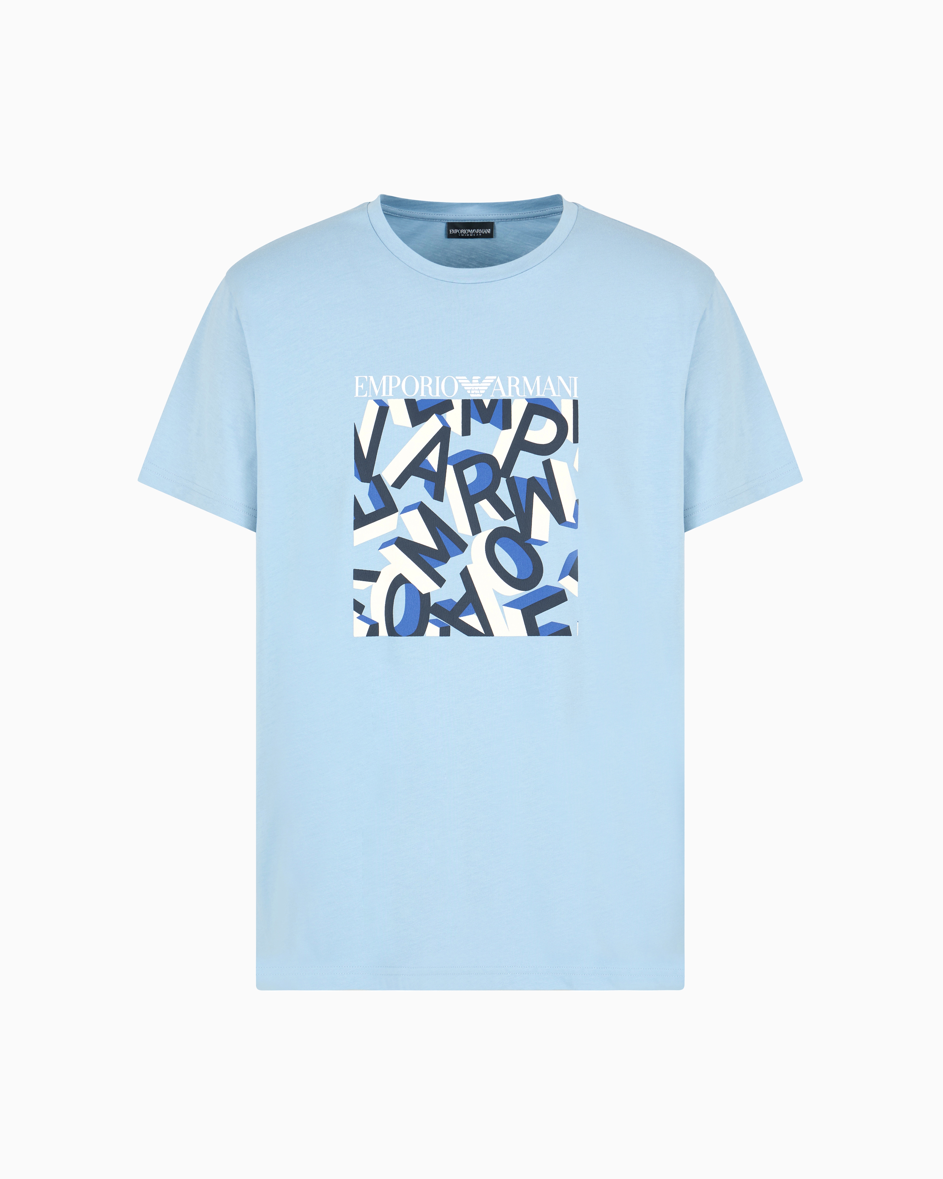 ARMANI BEACHWEAR Tシャツ EM000574-AF12349-FC114 Emporio Armani men's T-shirt with print - EMPORIO ARMANI