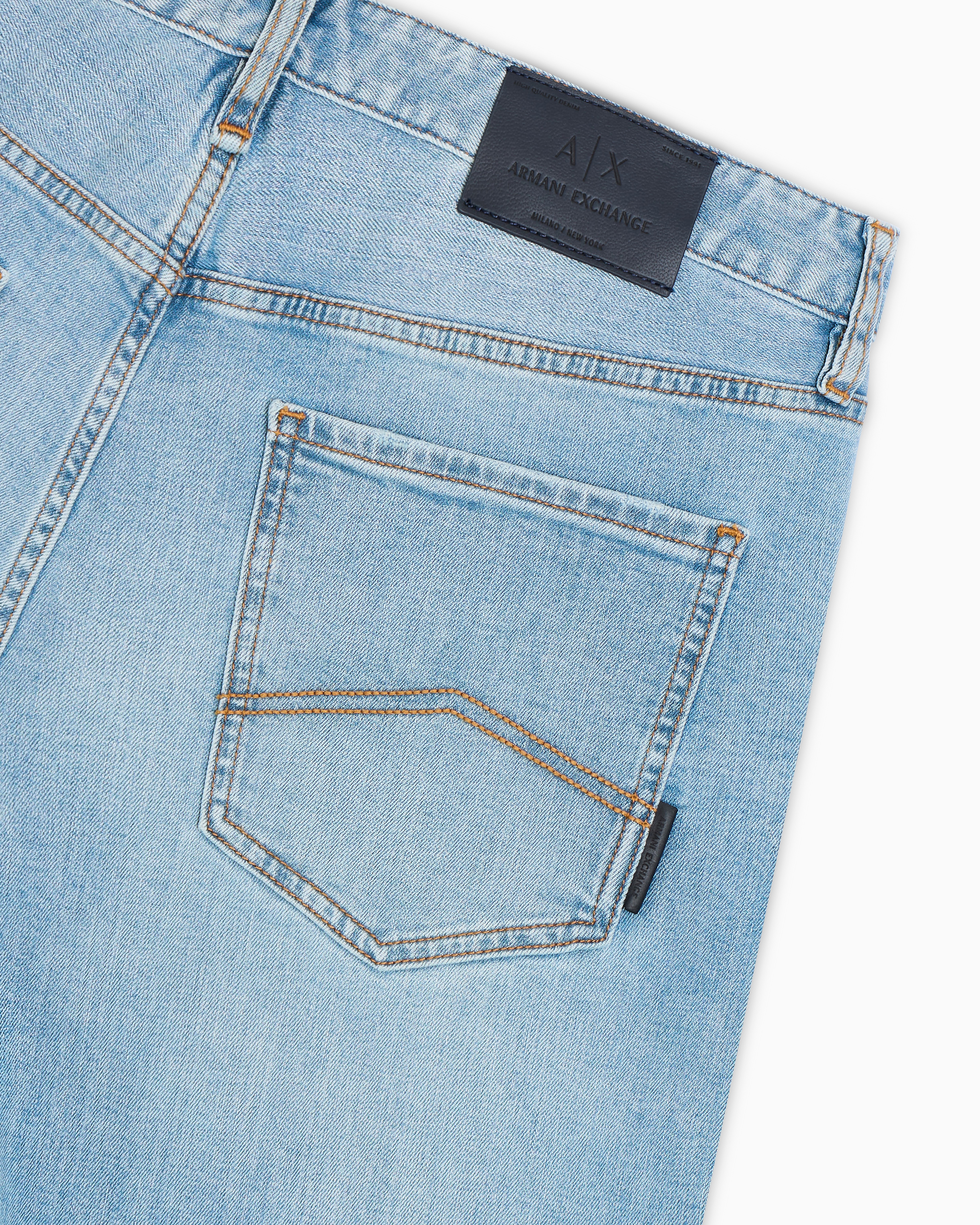 Armani Exchange -  J13 slim fit jeans cotton denim, Man, Blue, Size: