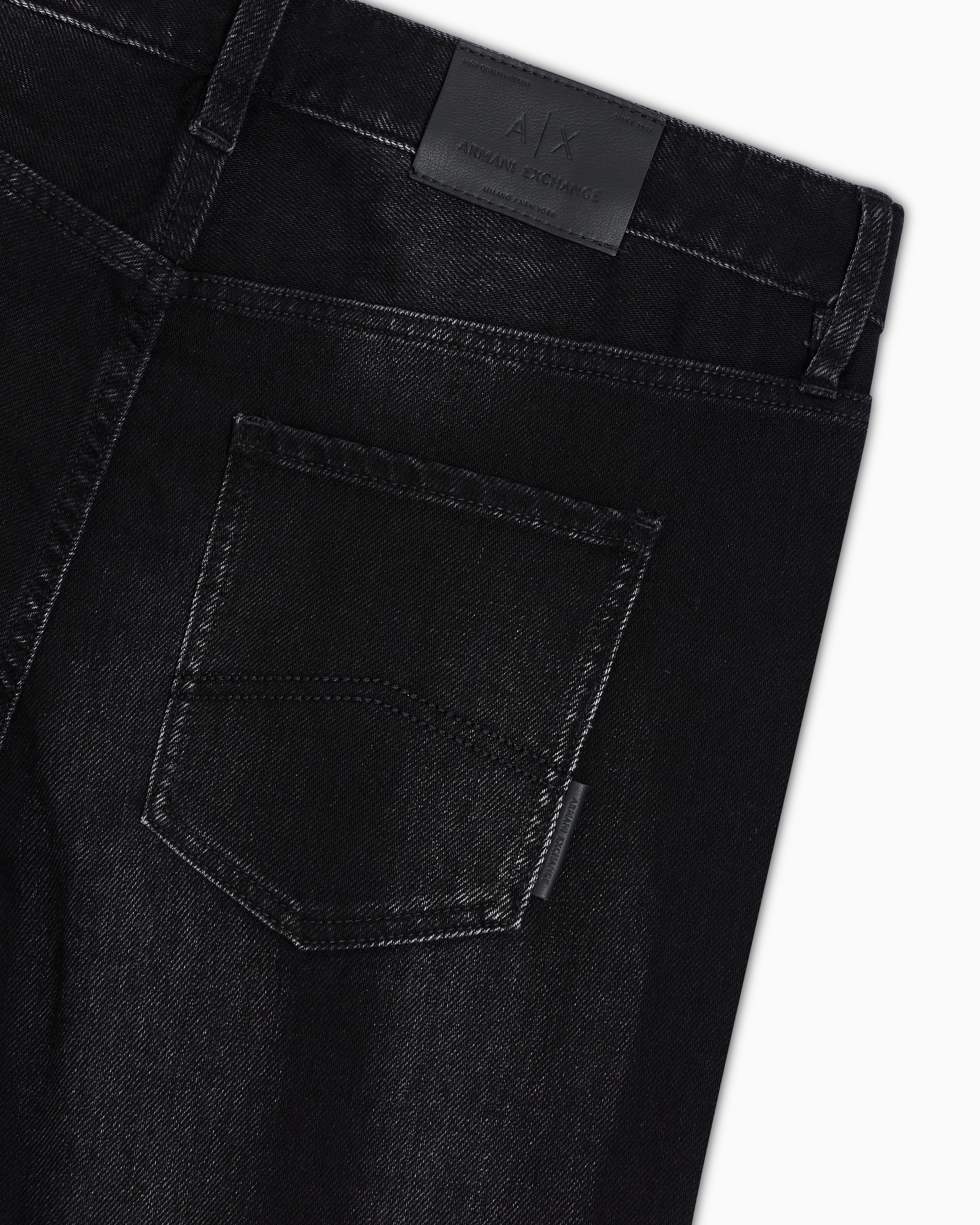 Armani Exchange -  J13 slim fit jeans cotton denim, Man, Black, Size: