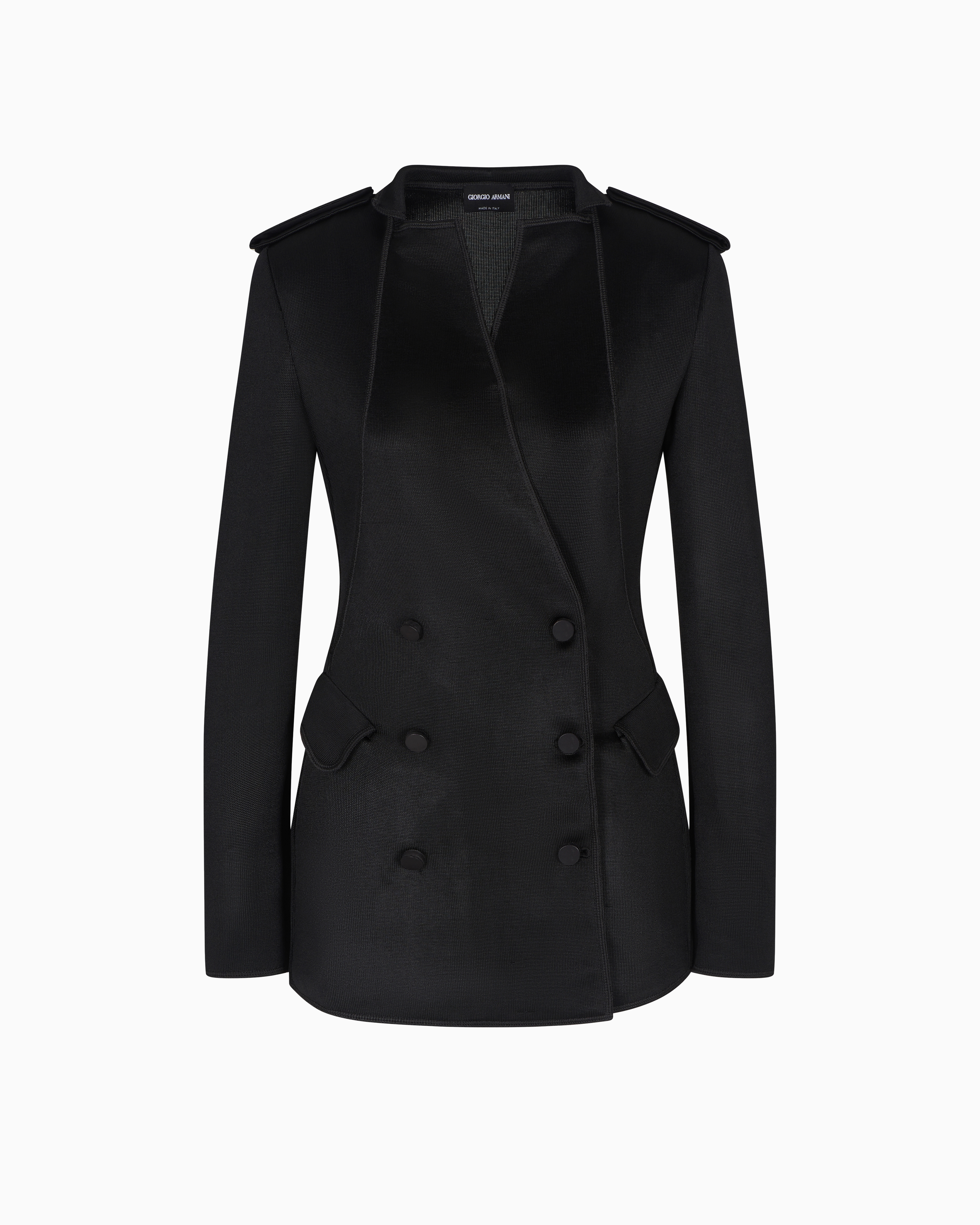 ジャケット Giorgio Armani Double-Breasted Blazer Giorgio Armani Double-Breasted Stretch Wool Blazer Jacket