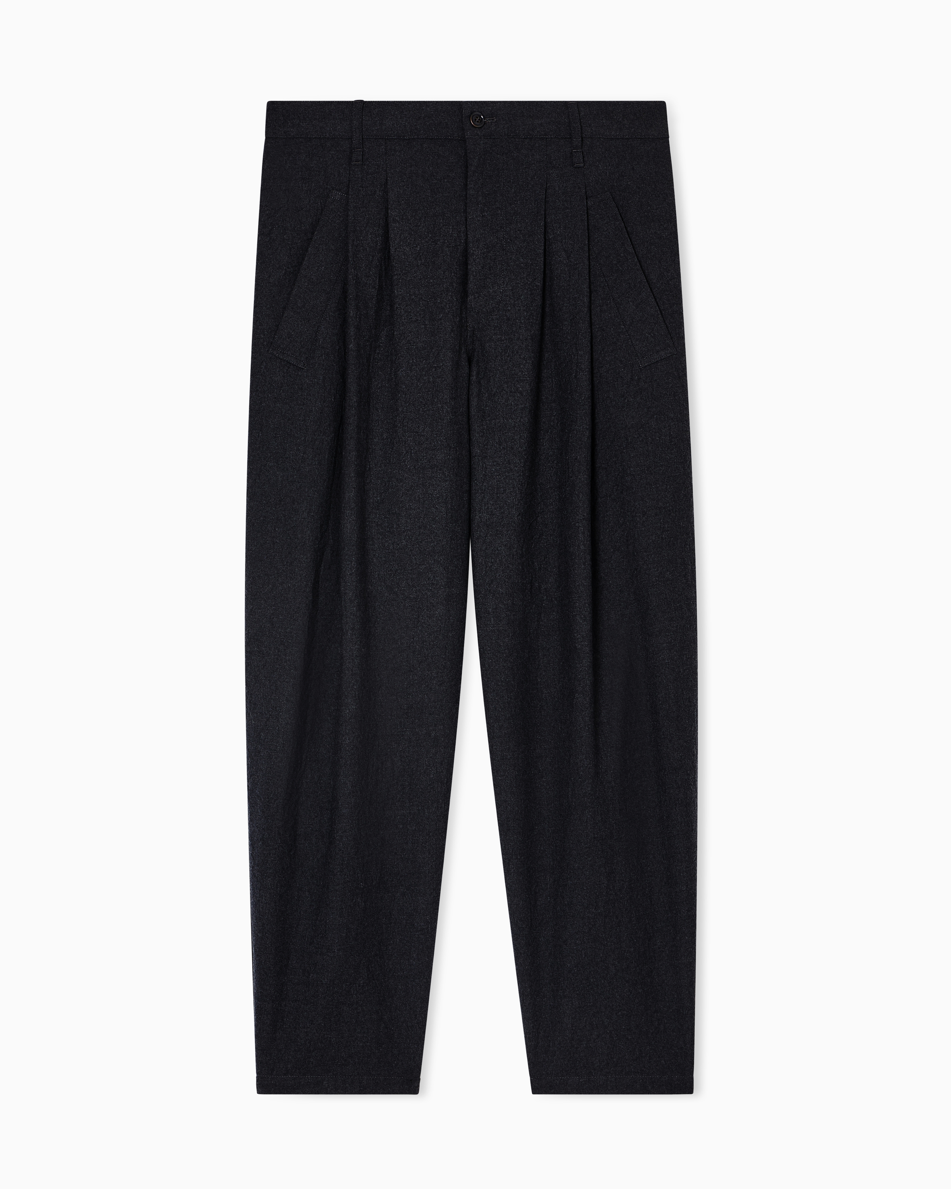 パンツ GIORGIO ARMANI Woman Pants Grey HAP13T HA114 Emporio Armani | High Waisted Wide Leg Trousers | Women