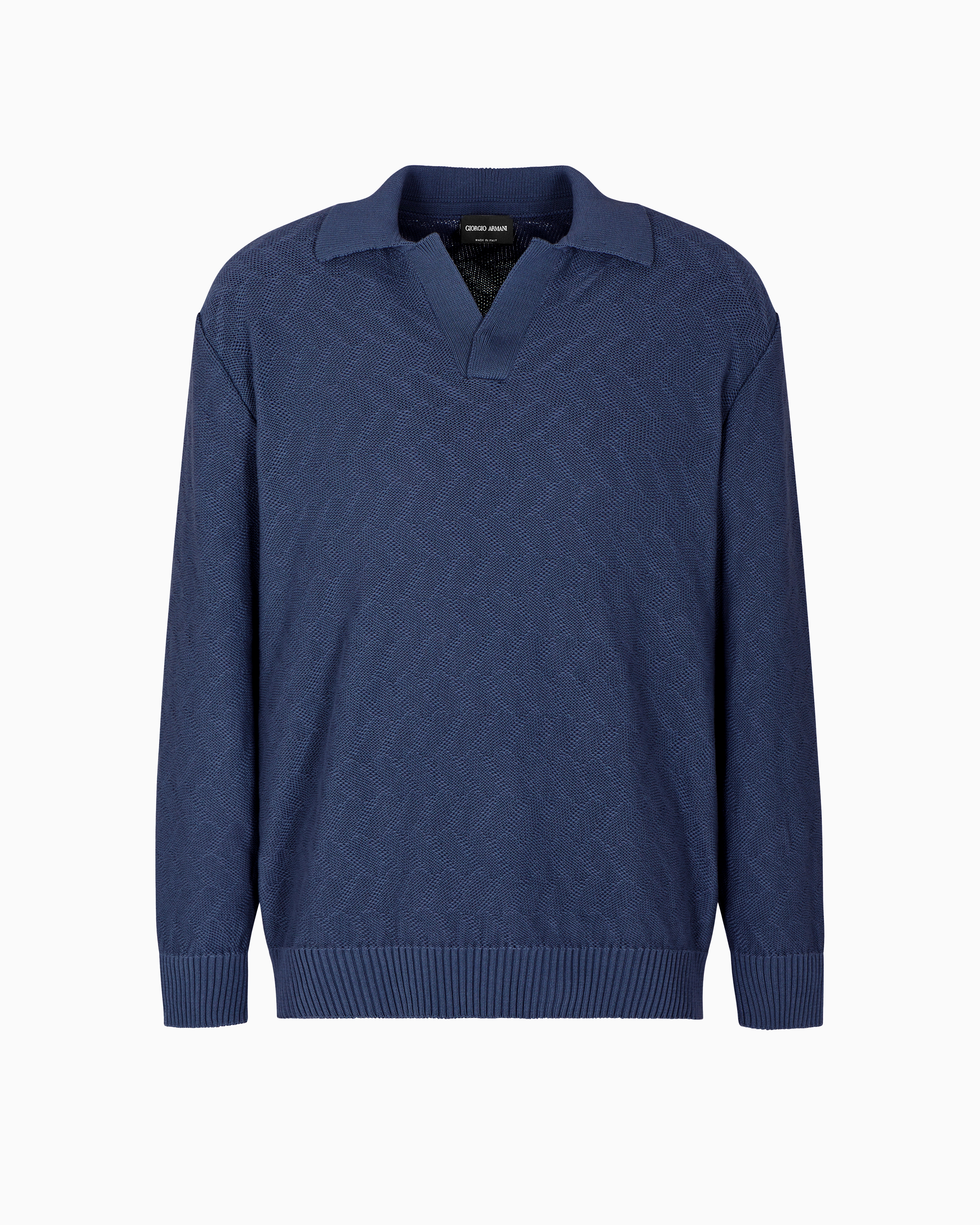 80s90s Girogio Armani ニットポロ 1980s Giorgio Armani Knit Polo Le Collezioni cotton | Depop
