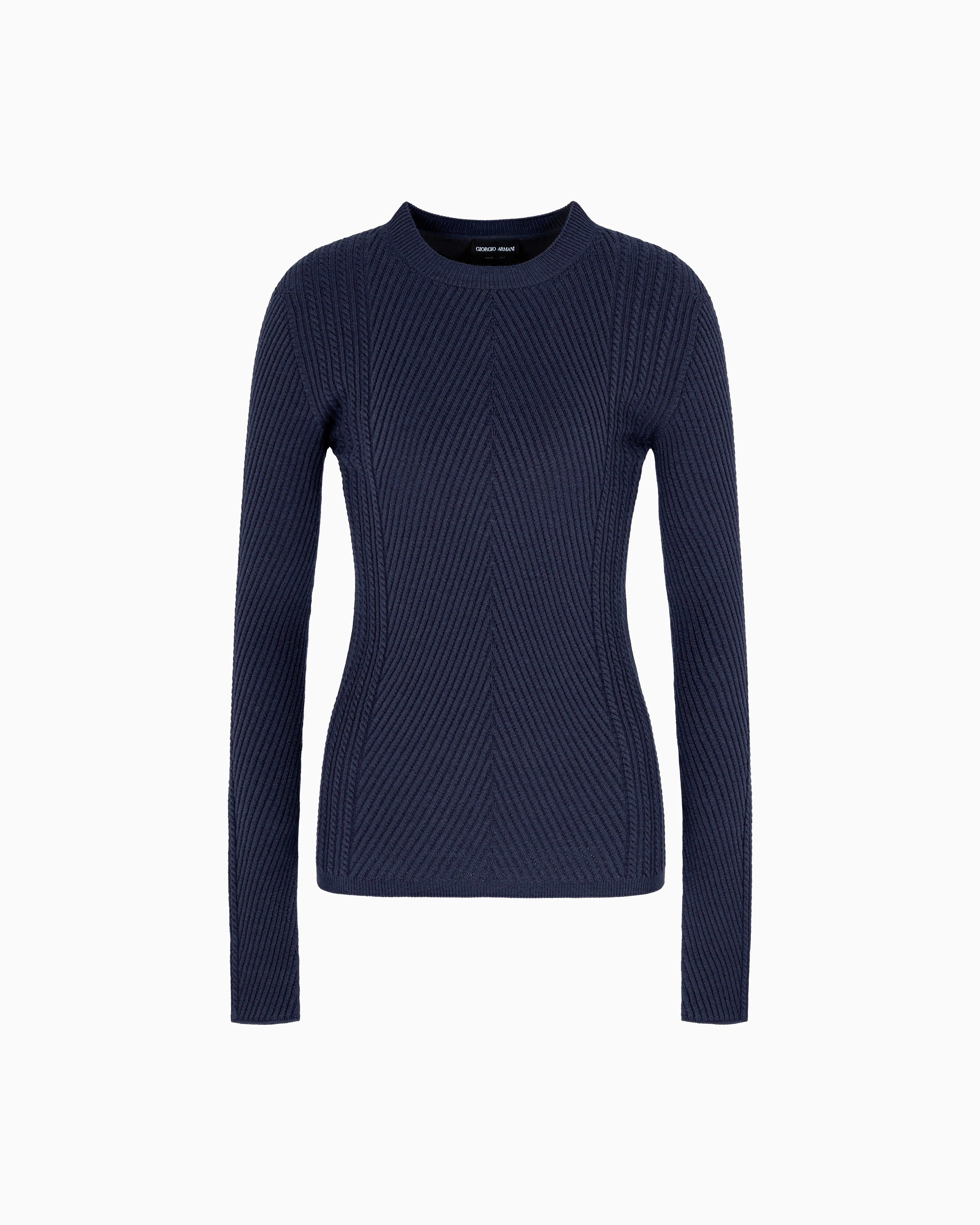 42万 G.ARMANI 黒ラベル バージンウール ニットジャケ 濃紺 48 42万 G.ARMANI 黒ラベル バージンウール ニットジャケ 濃紺 48