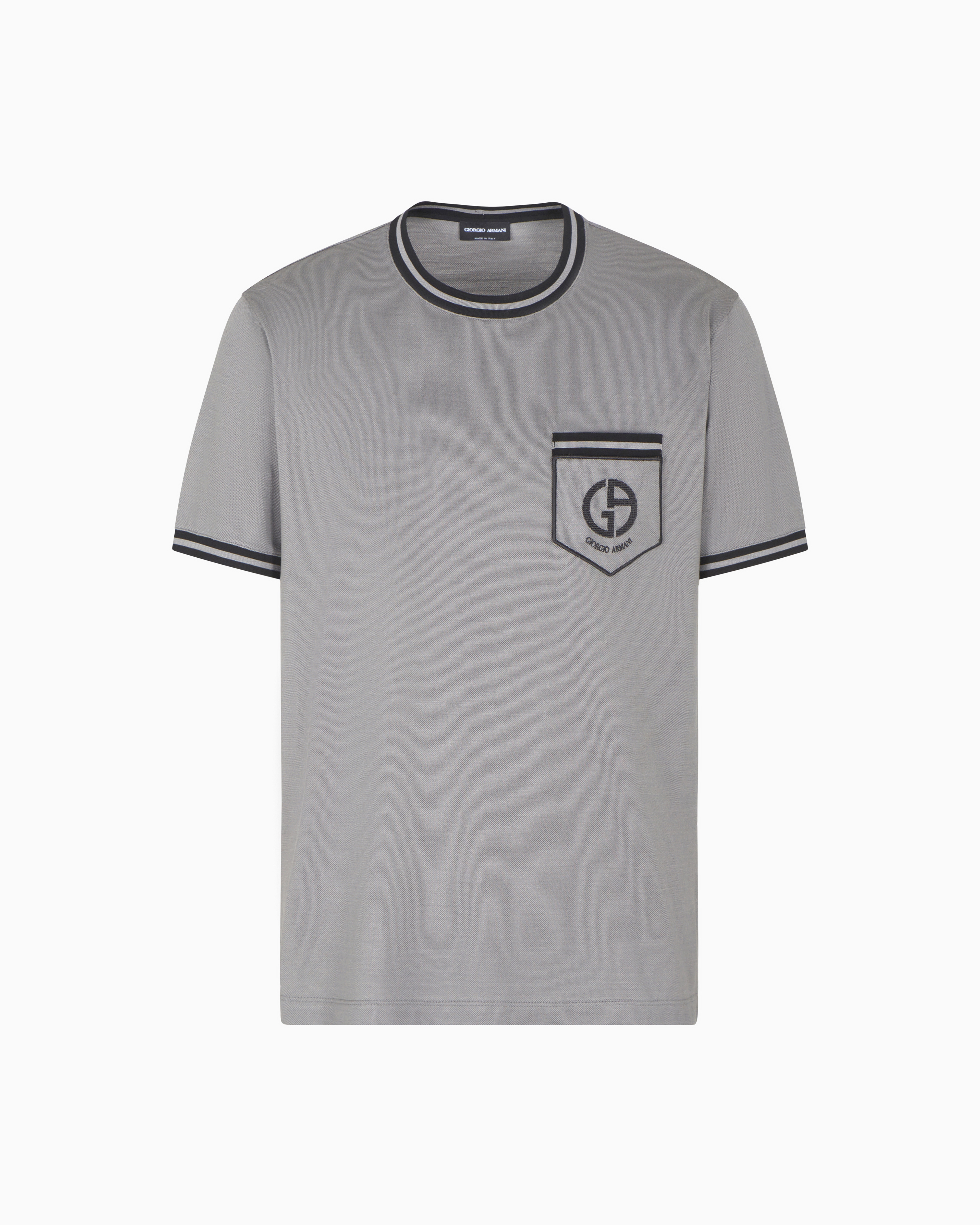 Giorgio Armani Short-sleeved T-shirt In Gray