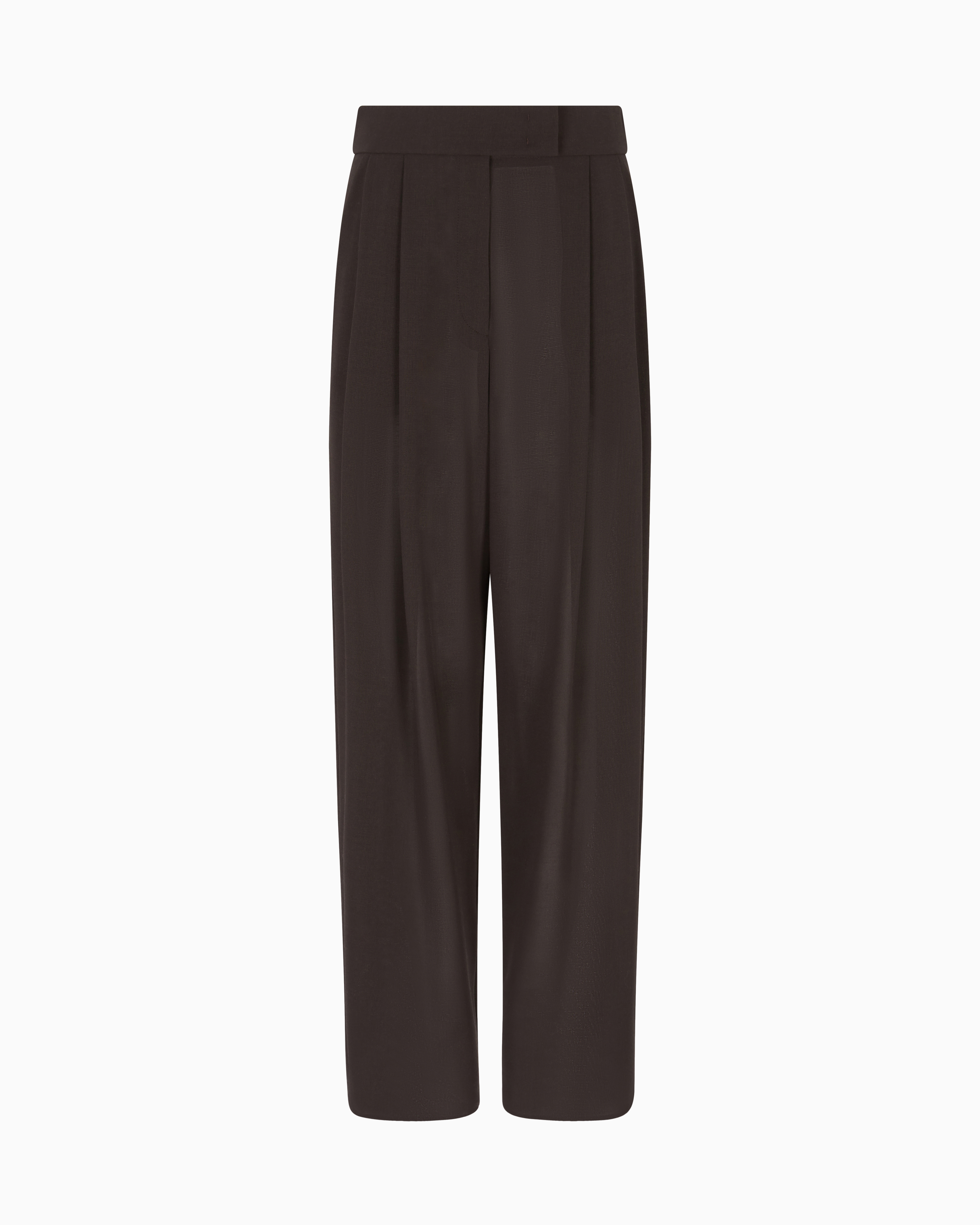 Giorgio Armani Formal Trousers In Brown