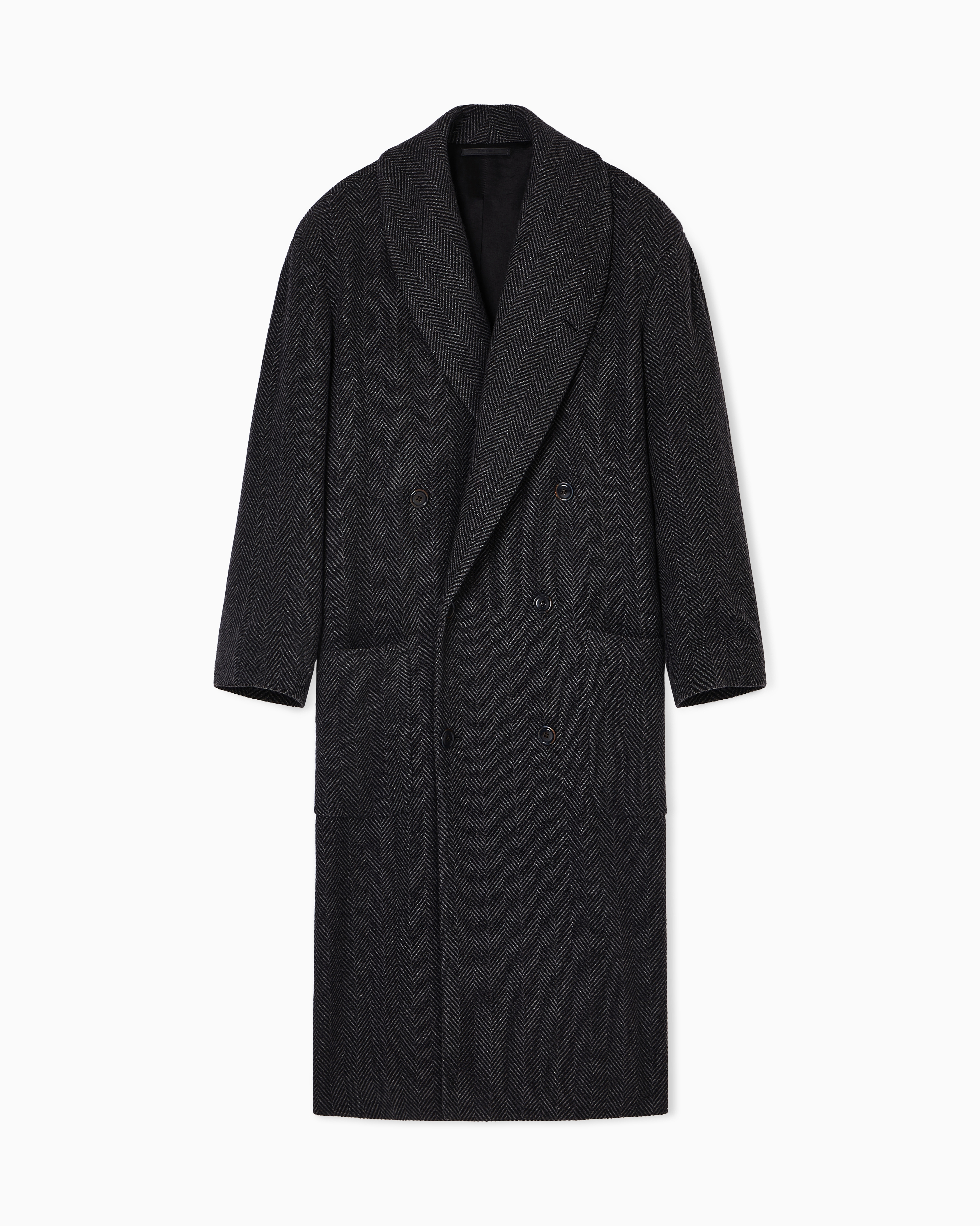 【美品】GIORGIO ARMANI⭐︎コート⭐︎カシミヤ100%⭐︎レザータグ⭐︎濃紺 美品 MAGKAISER ピュアカシミヤ100% ステンカラーコート 濃紺