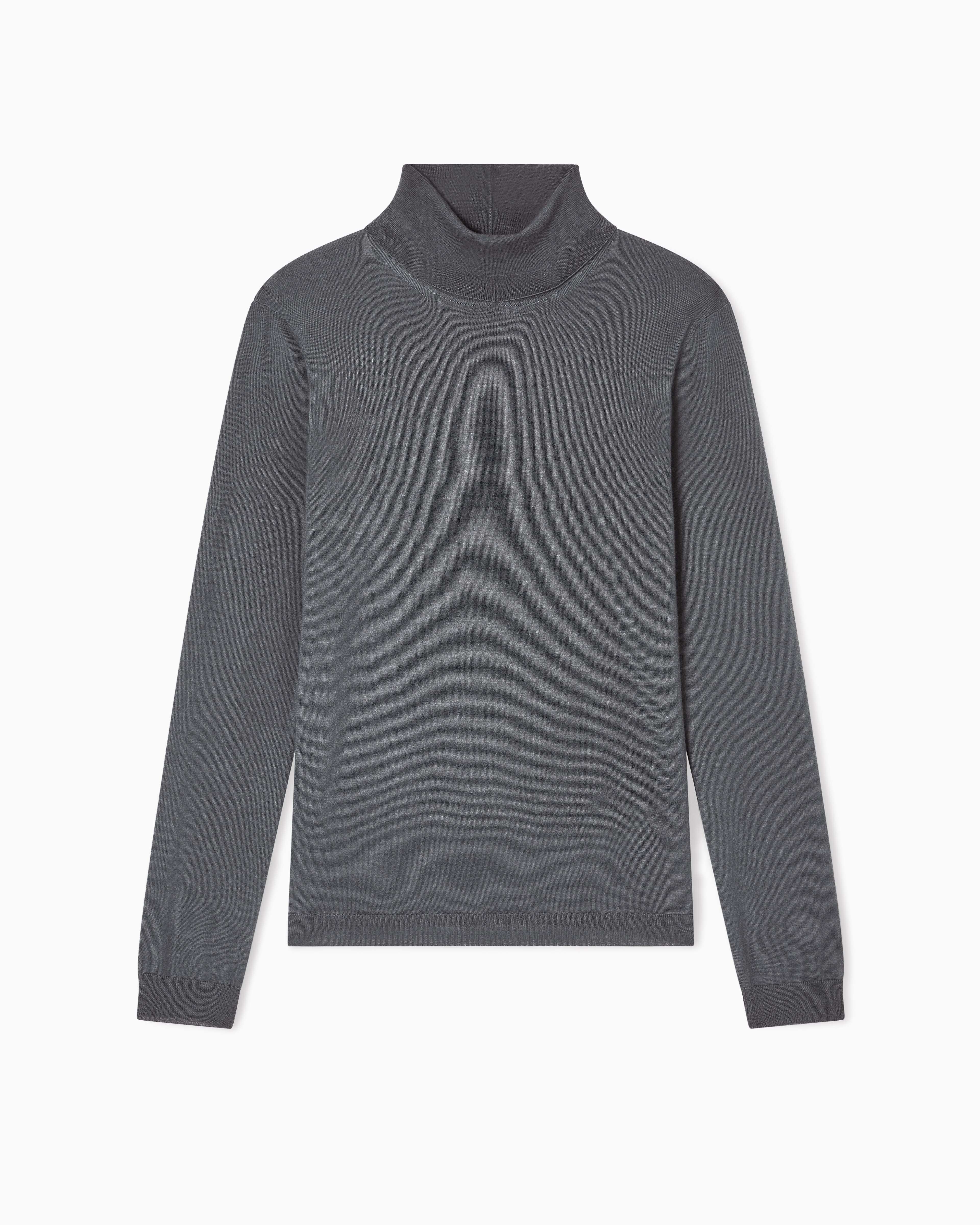 Giorgio Armani Cashmere Mock-neck Jumper In Gray