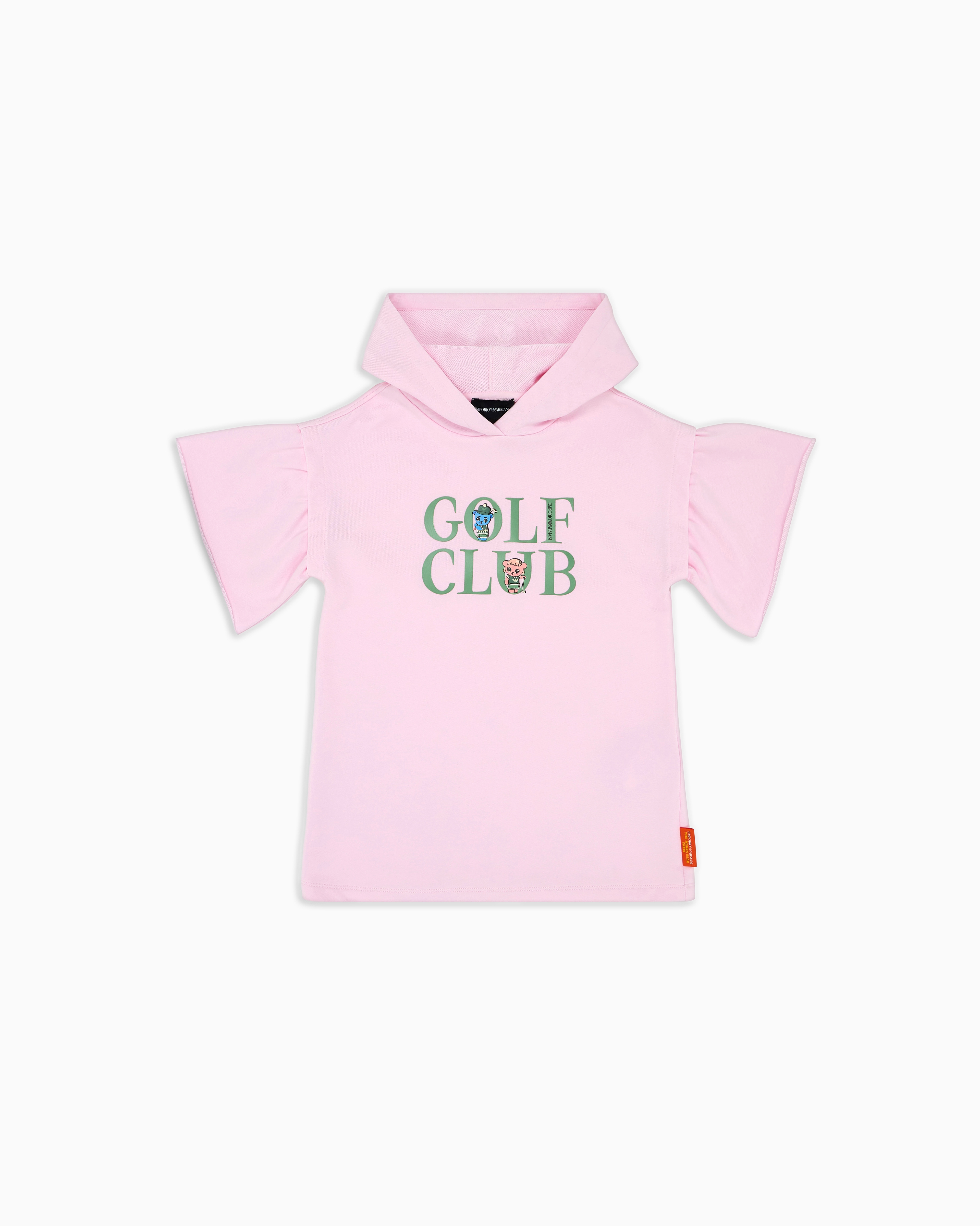 Emporio Armani - ASV organic jersey dress with Manga Bear Crew print, Girl, Pink, Size: